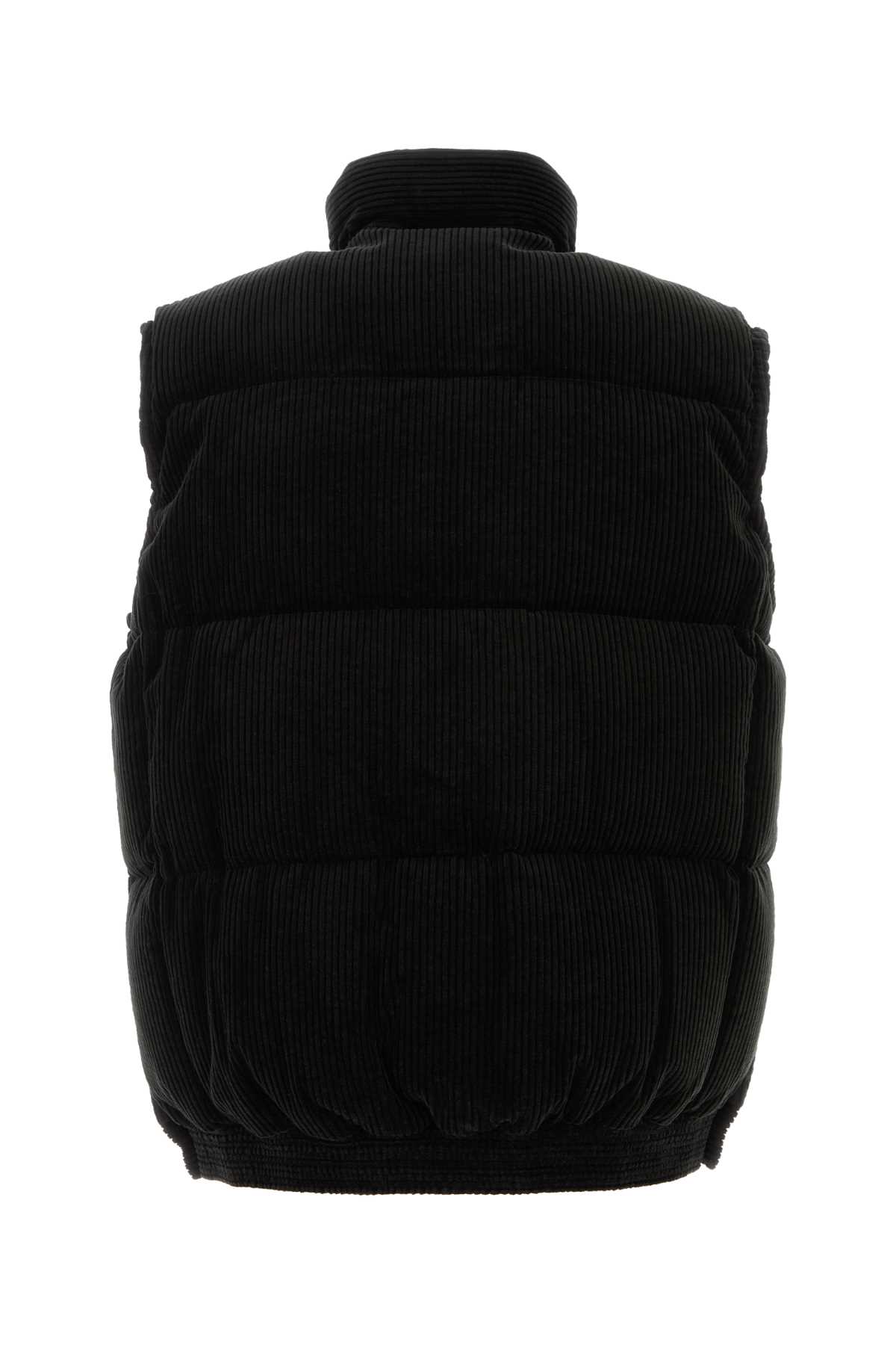 Sacai Corduroy Vest Jacket In Black