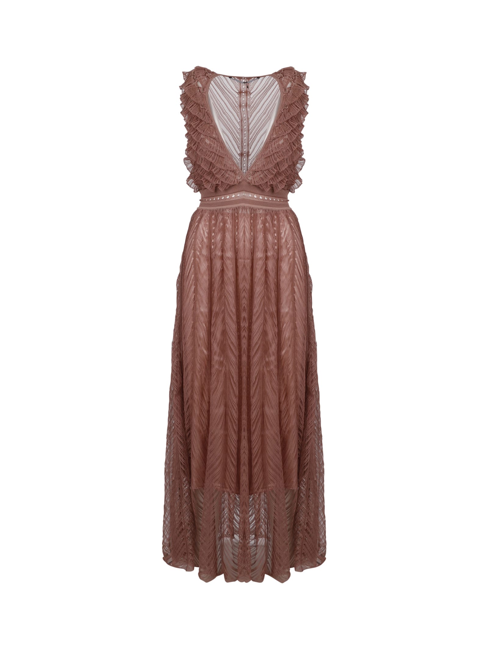 Antonino Valenti Ruffled-detail Sleeveless Dress