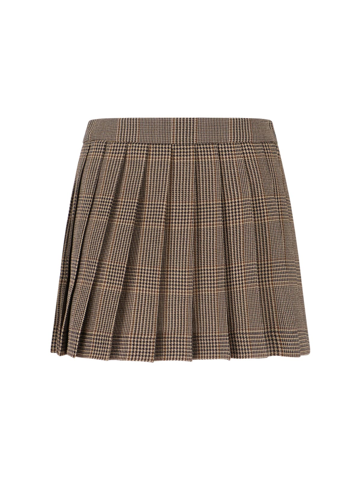 Golden Goose Midi And Mini Skirt With Checkered Pattern In Brown