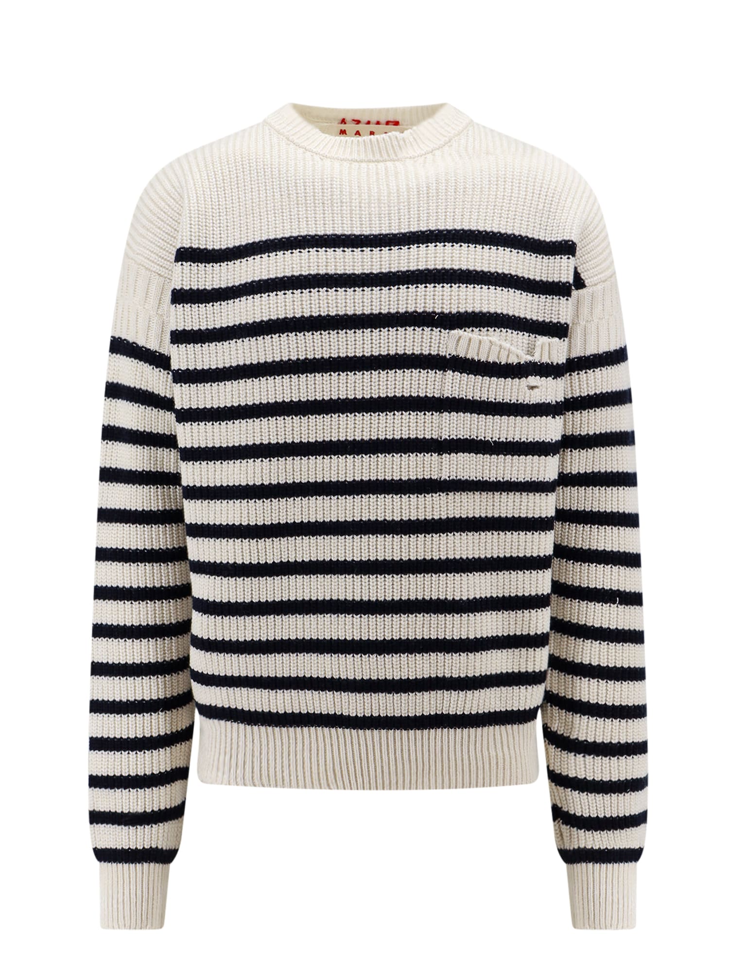Shop Marni Sweater In Neutrals/black