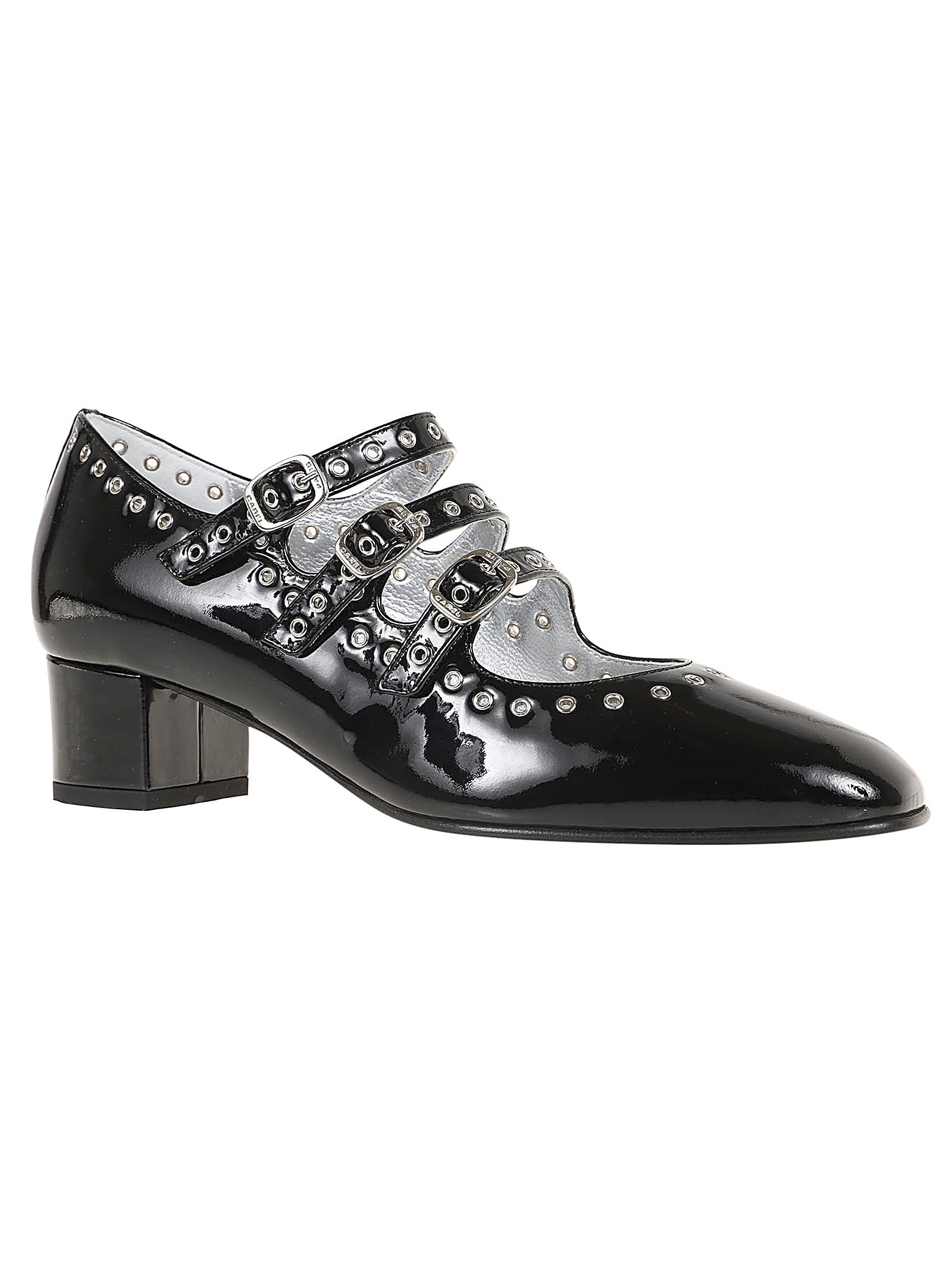 Shop Carel Black Patent Eyelet Leather Mary Jane