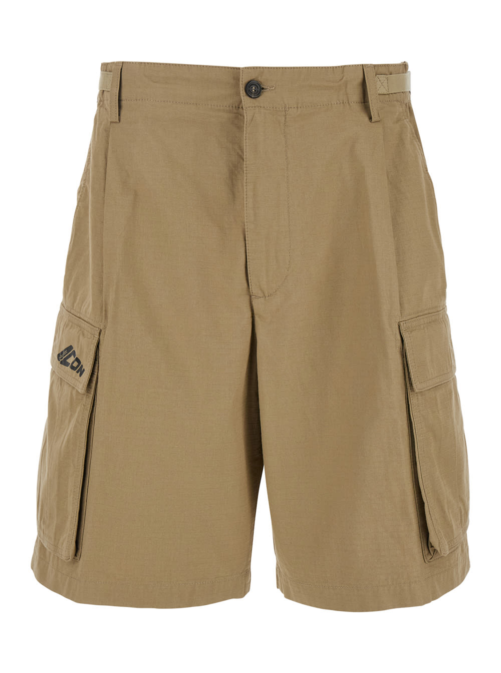 icon New Generation Beige Cargo Shorts In Cotton Man