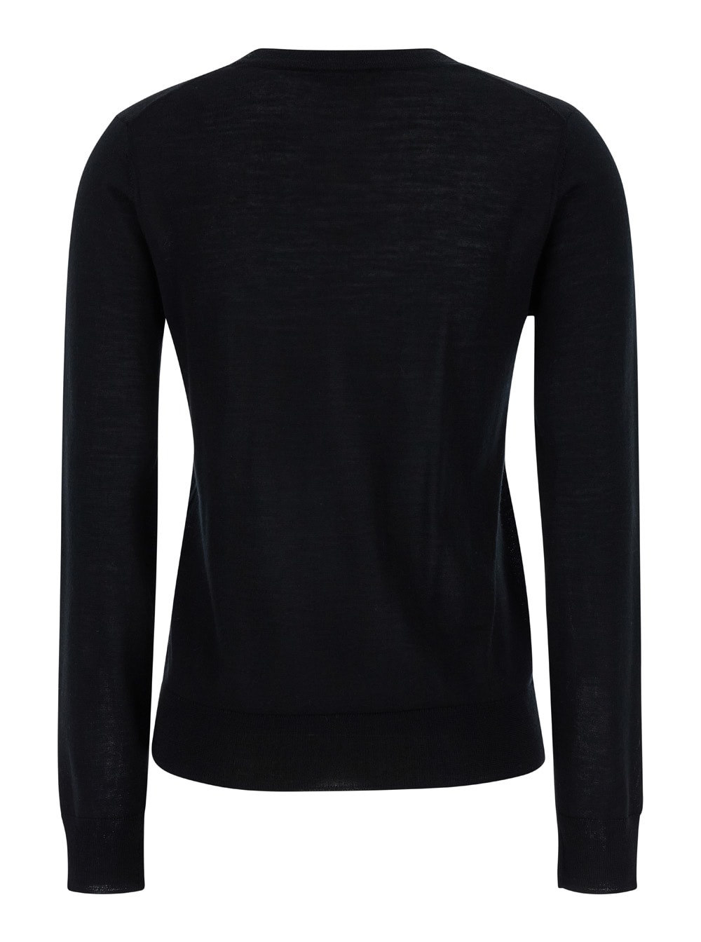 P.a.r.o.s.h Black Crewneck Long Sleeve Sweater In Black