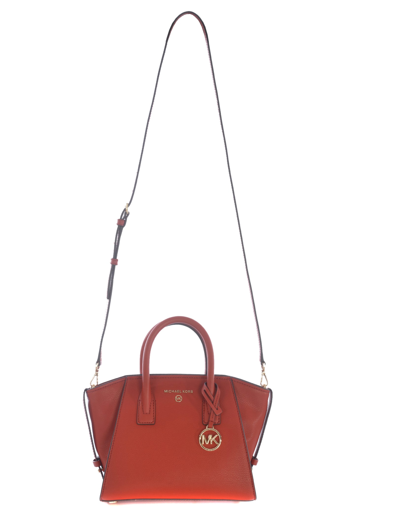Shop Michael Kors Bag  Avril Made In Leather In Terracotta