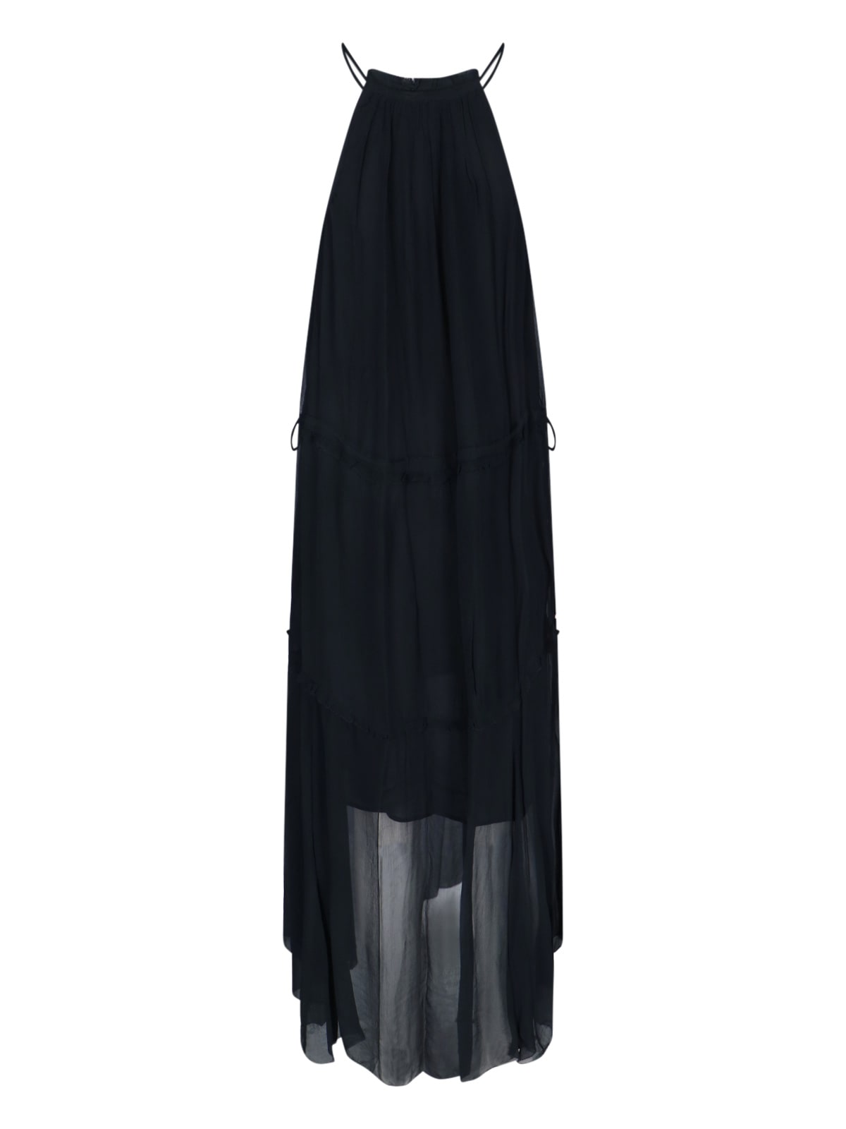 Isabel Marant Étoile Knee Length Dress With Drawstring Halter Neck In Black
