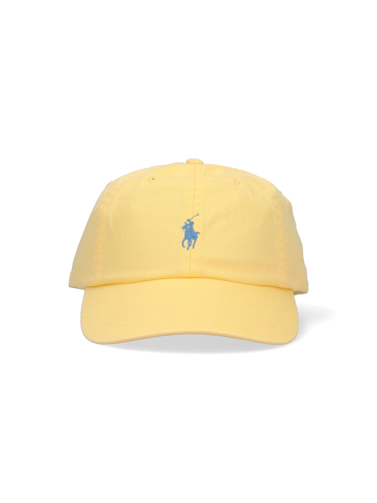 Shop Polo Ralph Lauren Logo Baseball Cap In Yellow