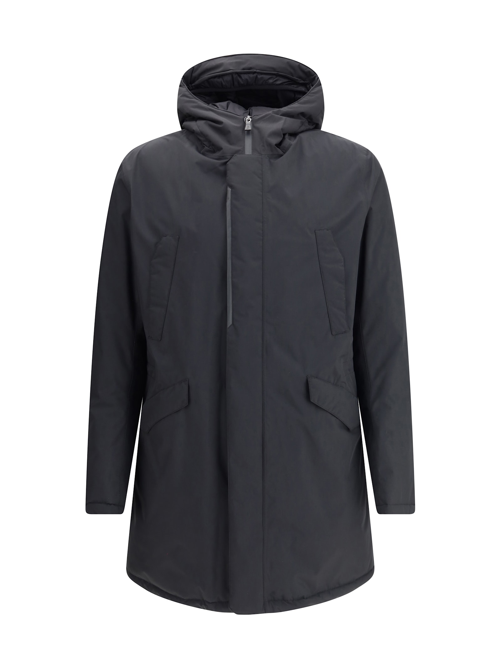 Herno Technical Fabric Parka In Blue