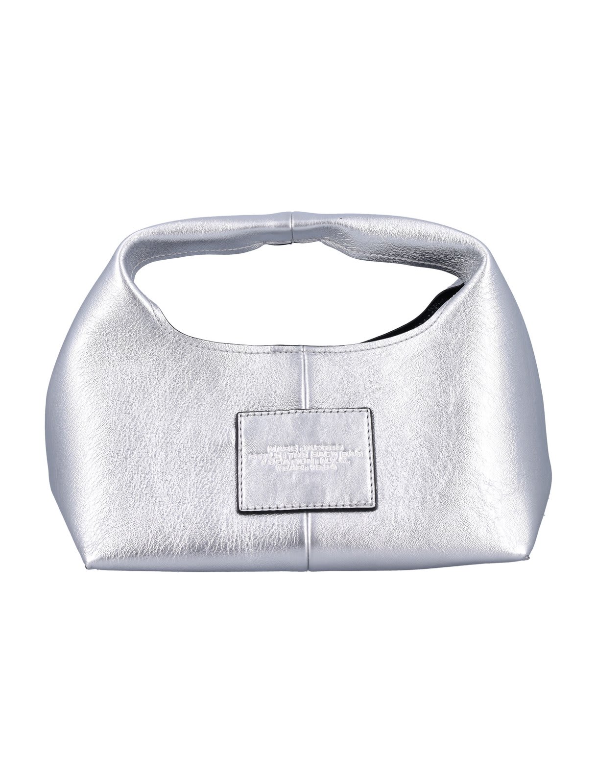 Shop Marc Jacobs Metallic Mini Sack Bag In Silver