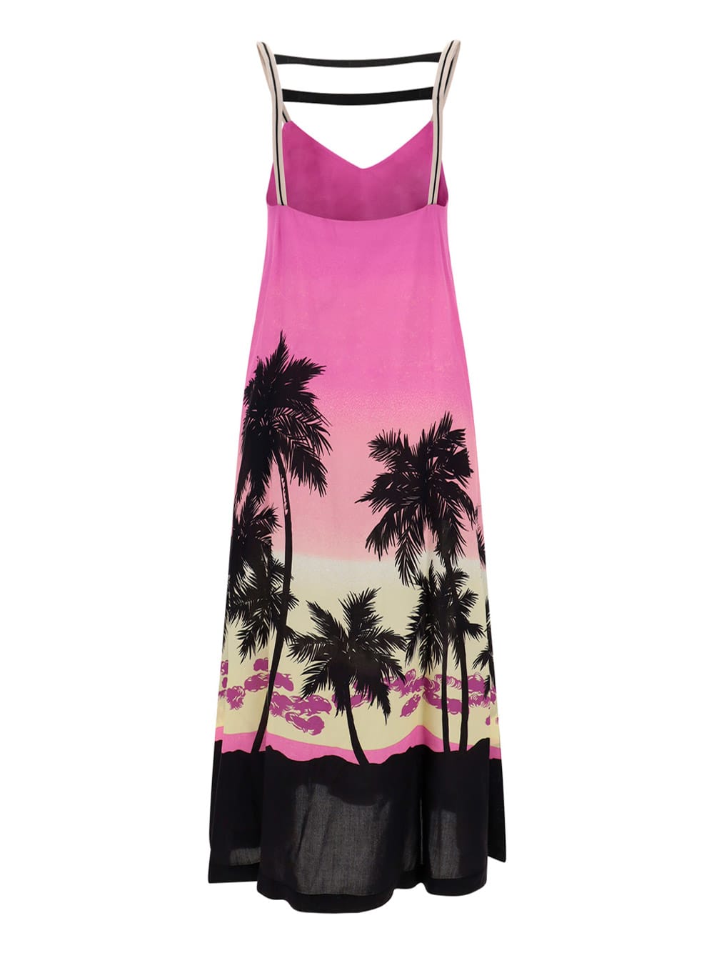 Shop Palm Angels Pink Sunset Dress In Purple