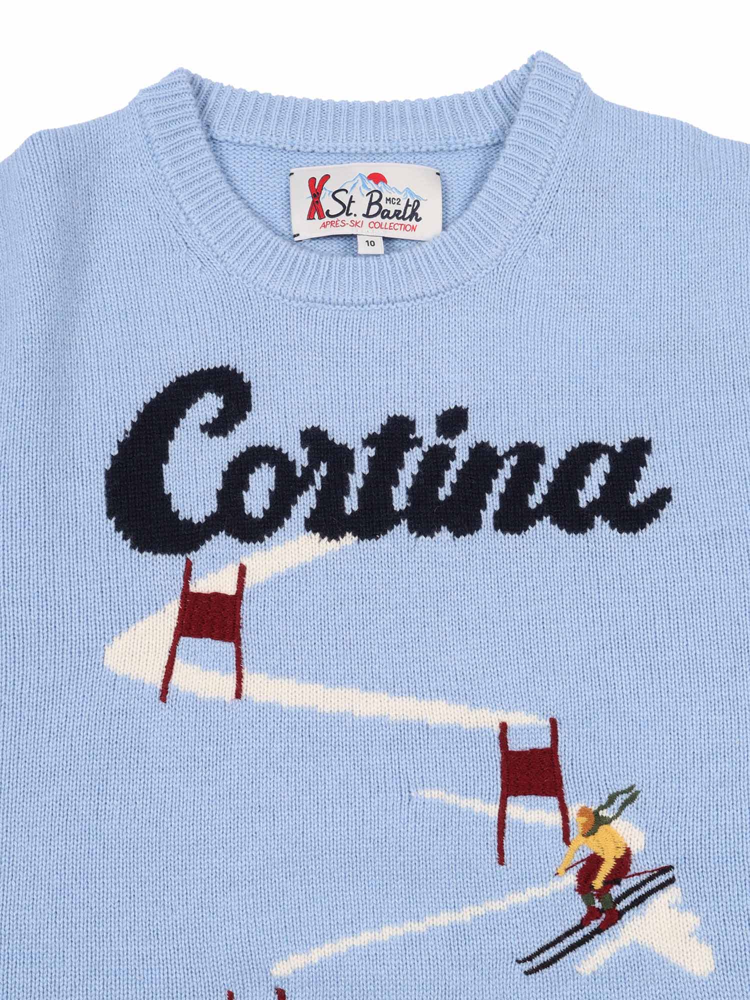 Mc2 Saint Barth Ski-race Douglas Sweater In Blue