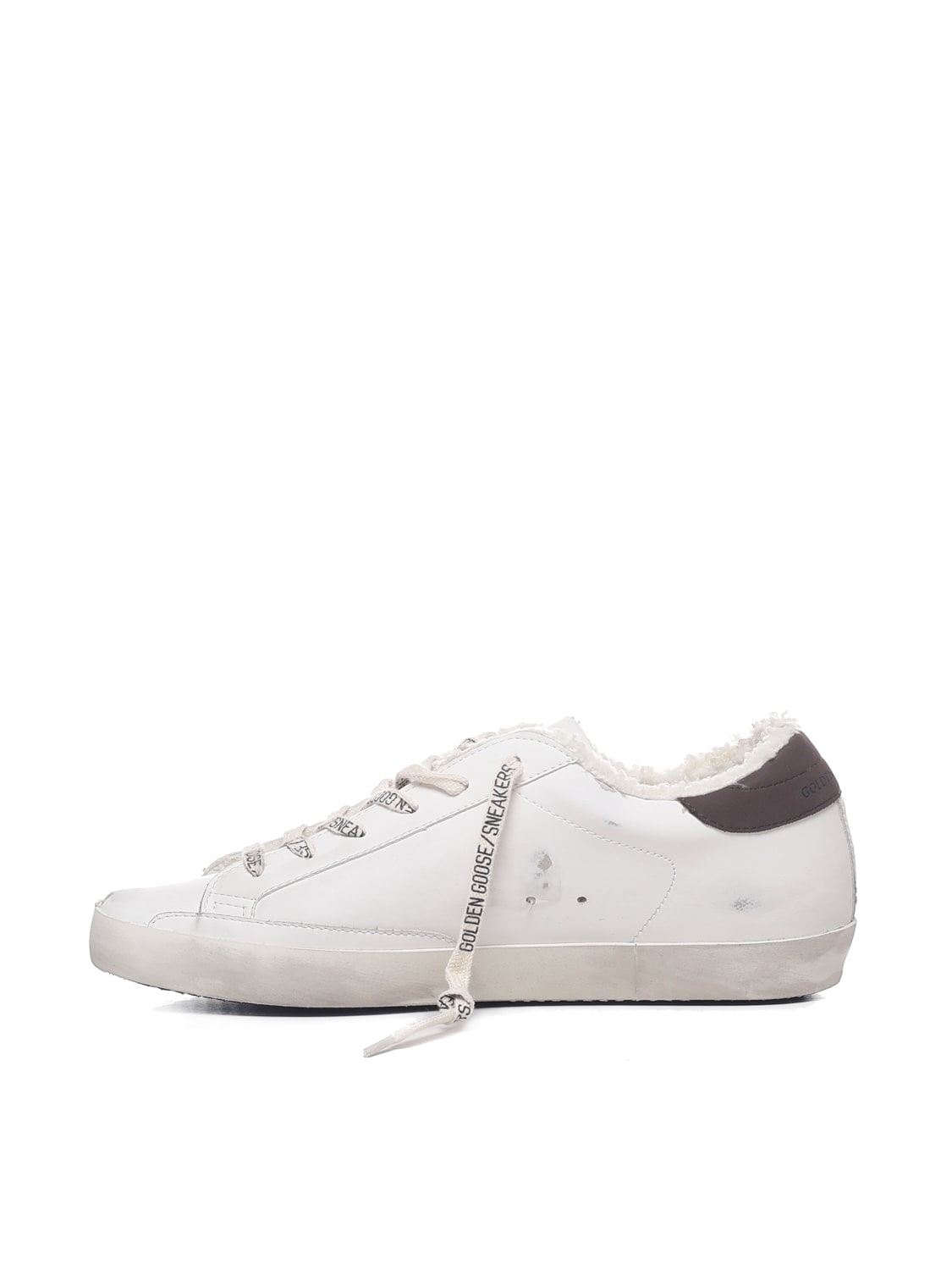 Shop Golden Goose Super-star Sneakers In White/gold/taupe/beige