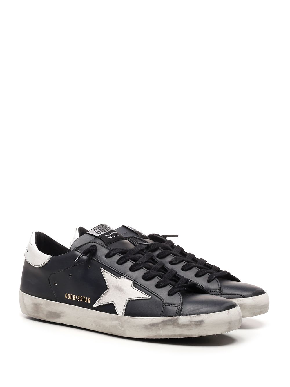 Shop Golden Goose Black Super Star Sneakers