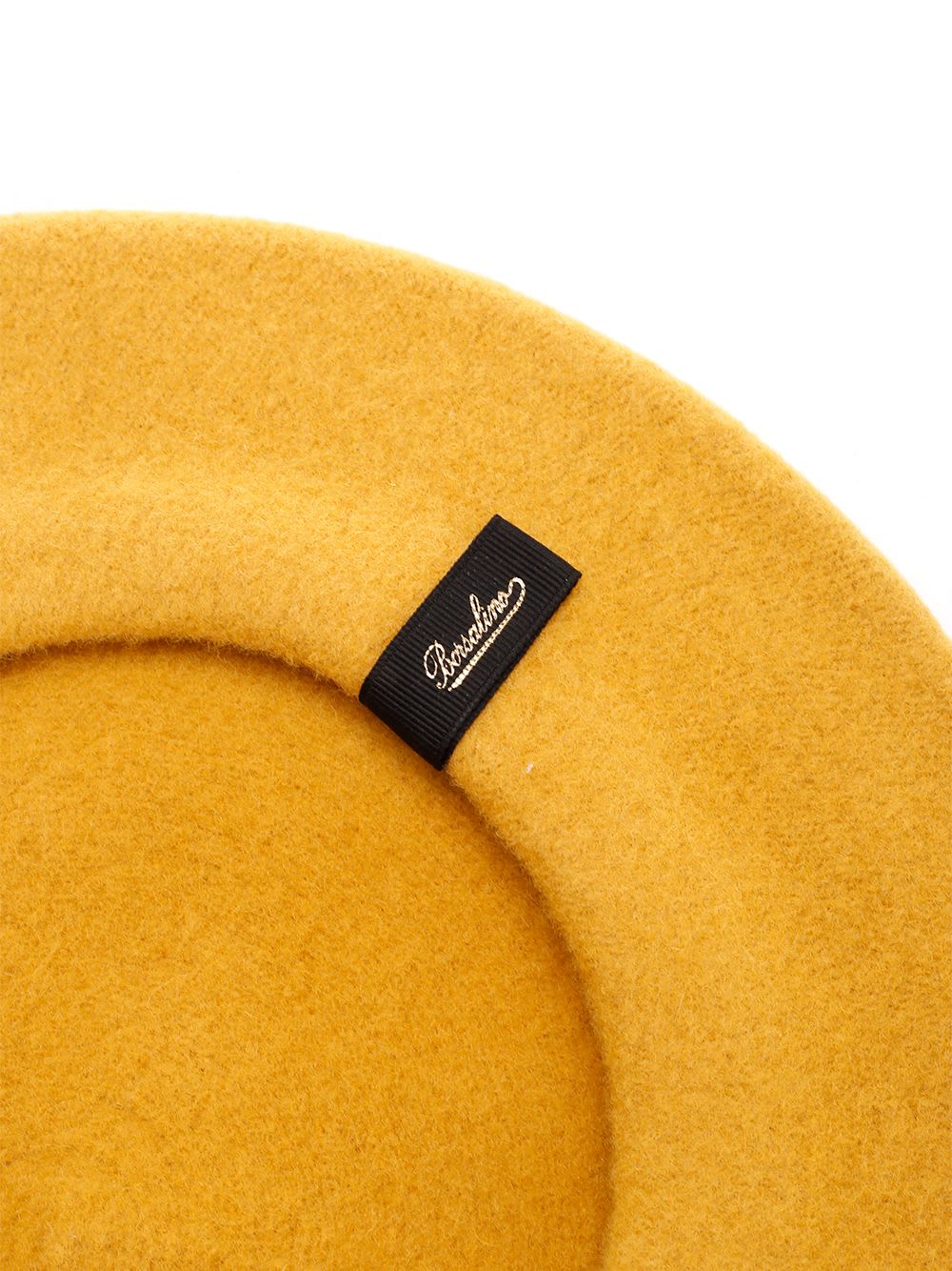 Borsalino Unlined Wool Beret In Yellow