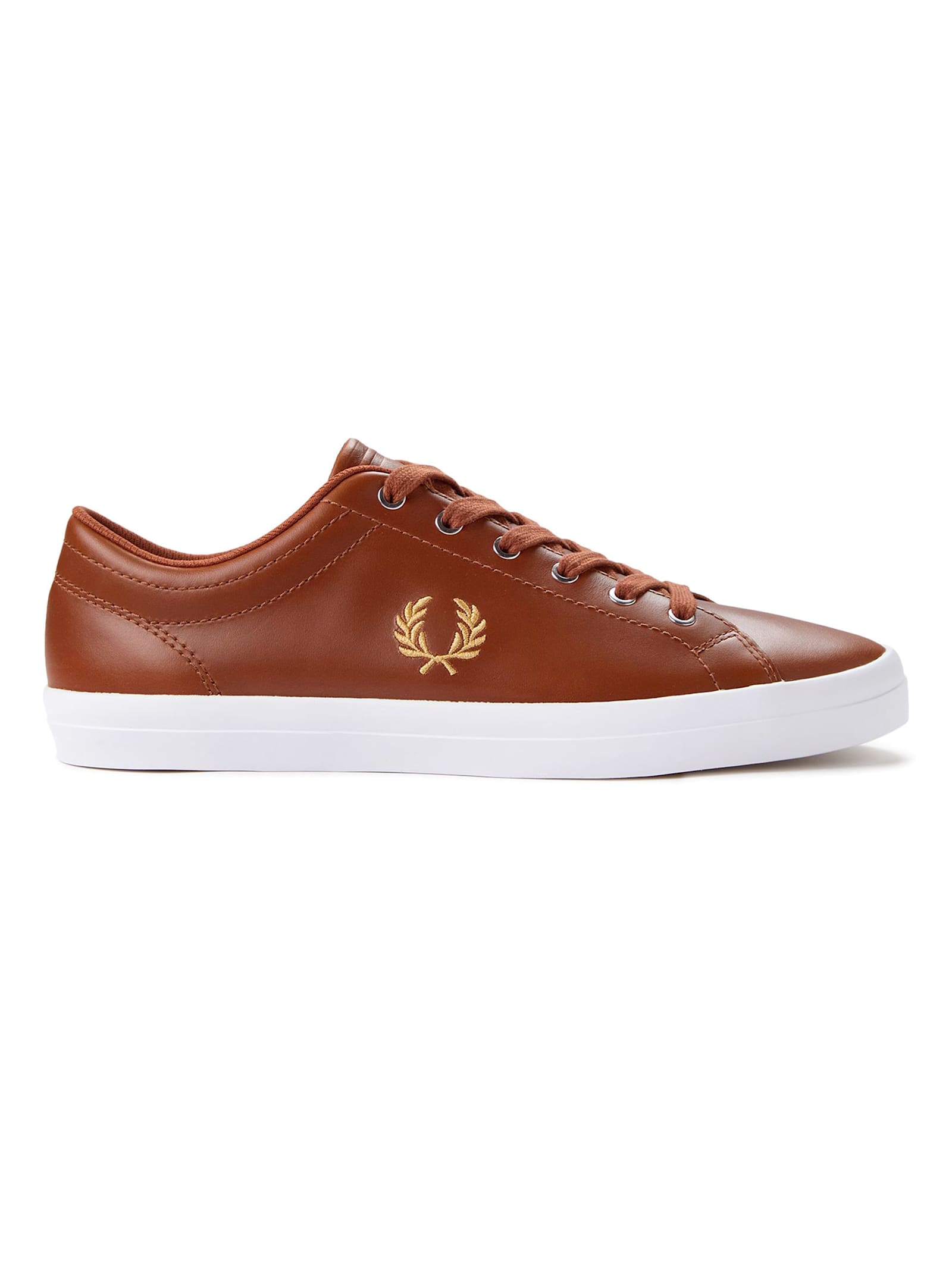 Fred Perry Leather Sneakers With Logo Embroidery
