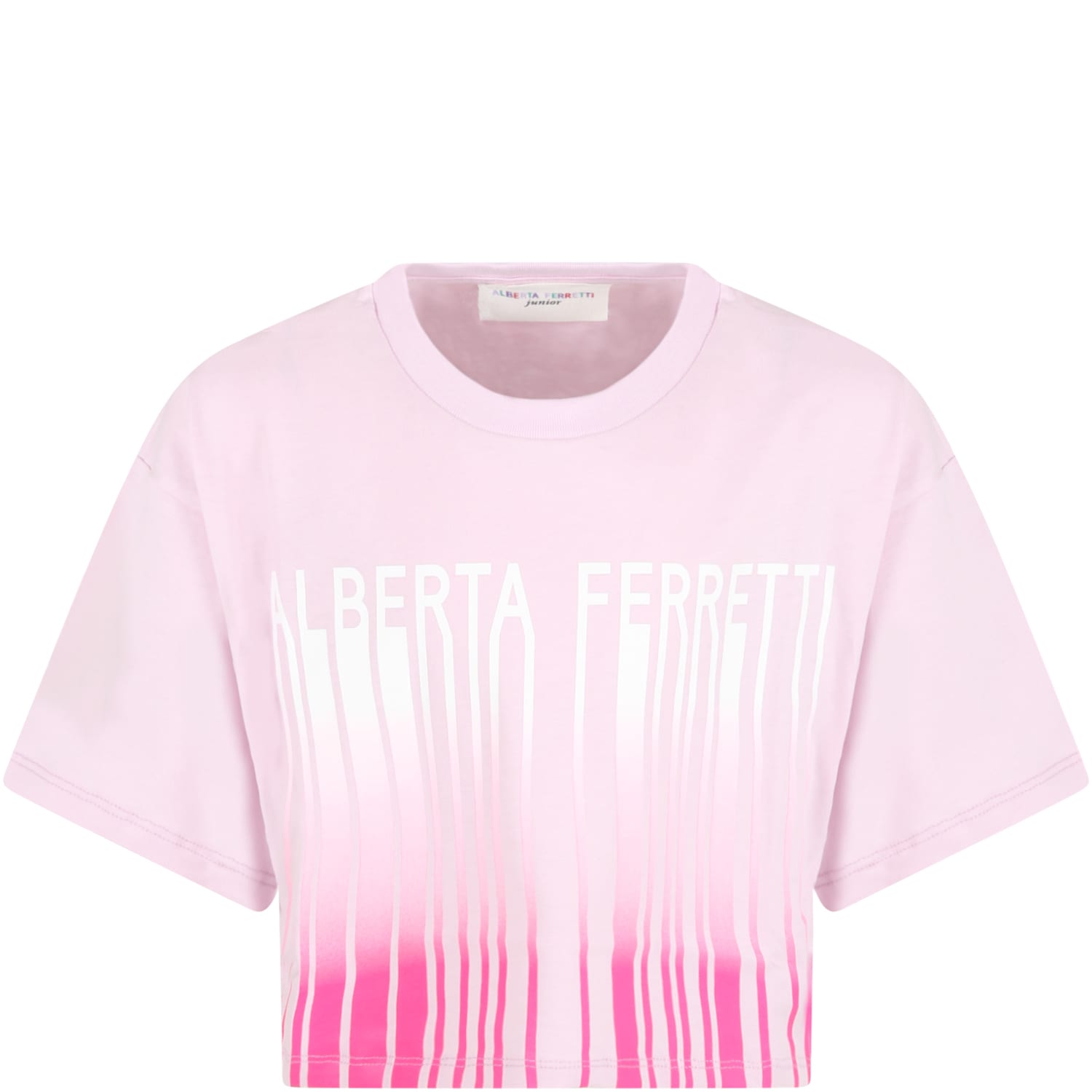 Alberta Ferretti Lilac T-shirt For Girl With White Logo