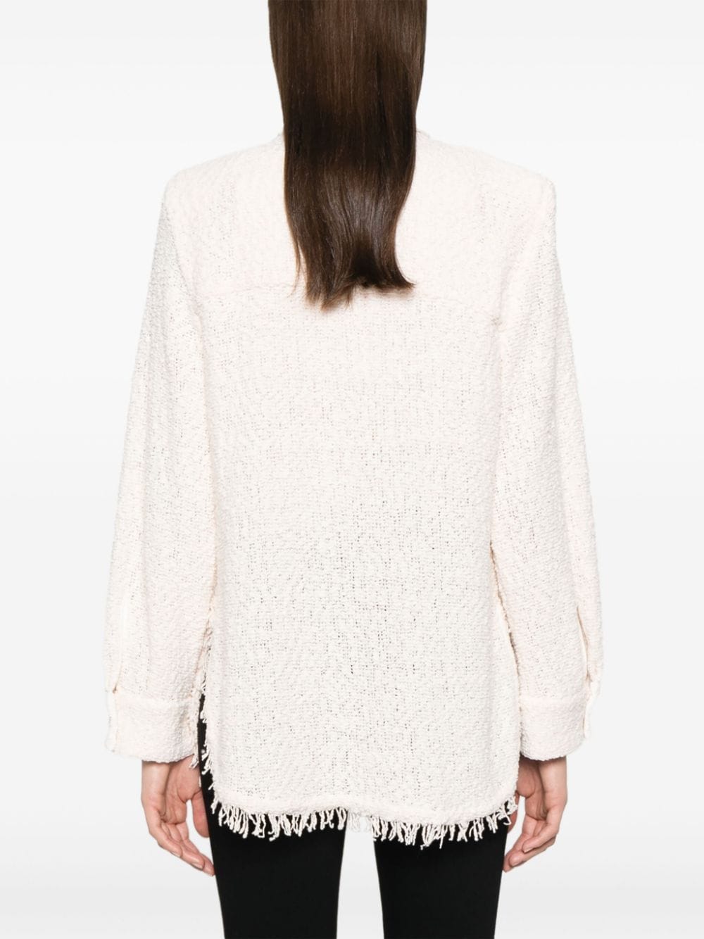 Iro Solaria Tweed Shirt In Brown