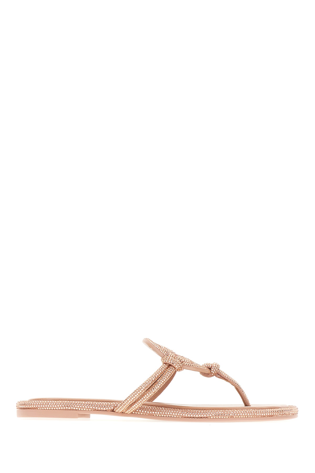 Tory Burch Decorated Leather Miller Sandals In Malva