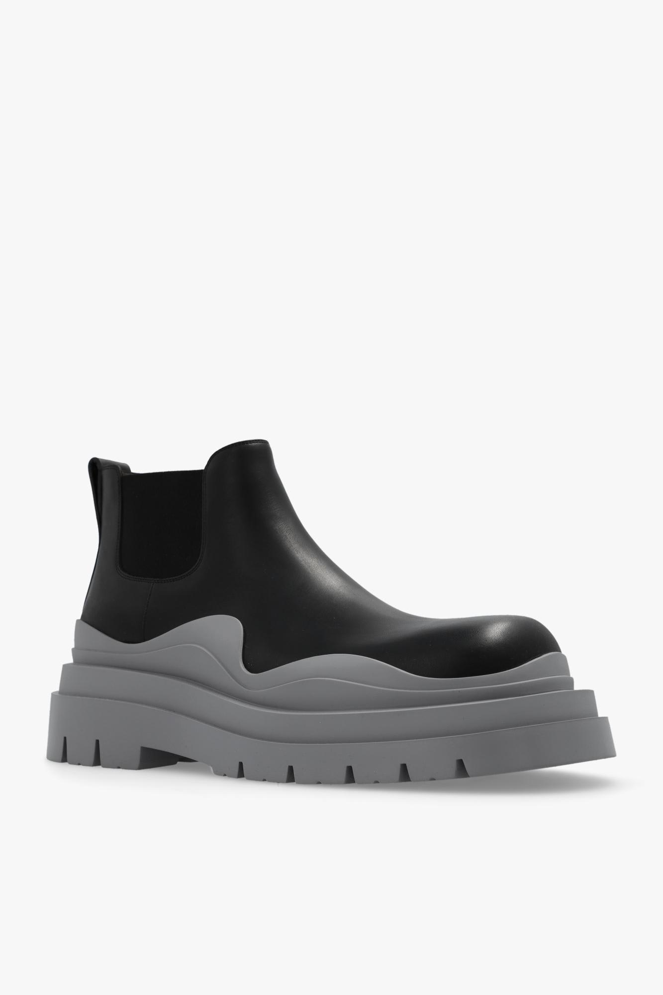 Shop Bottega Veneta Tire Slip-on Ankle Boots In Black