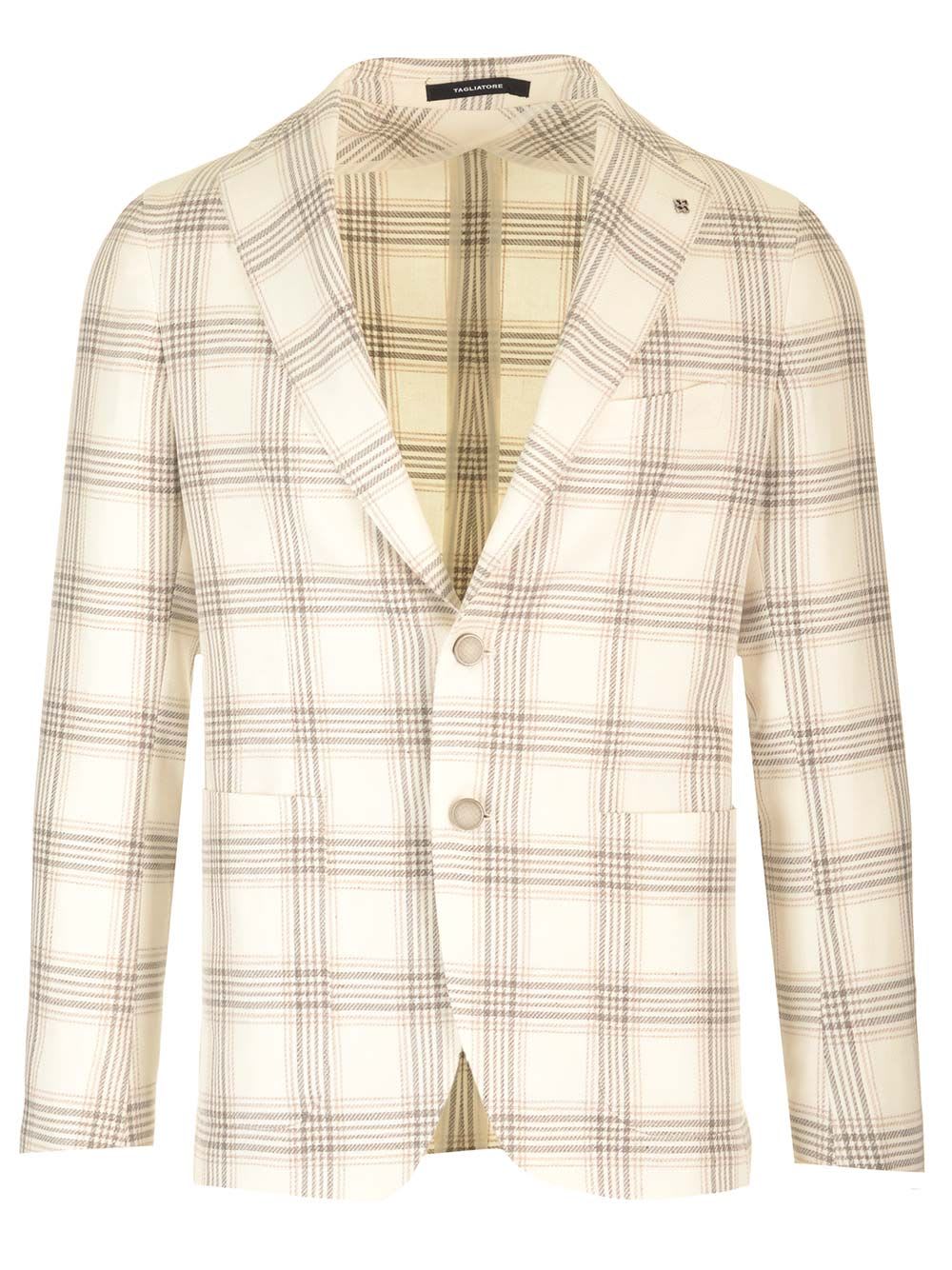 Shop Tagliatore Linen And Cotton Blazer In Beige