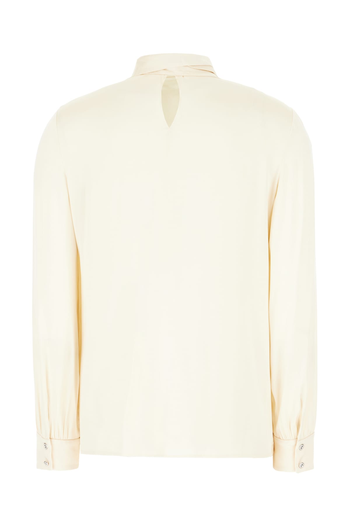 Max Mara Long Sleeve Button-down Shirt In Albino