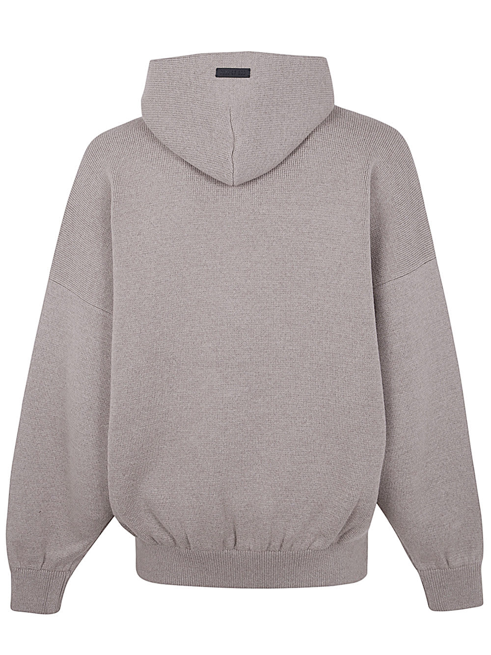 Shop Fear Of God Boucle Knit Hoodie In Beige