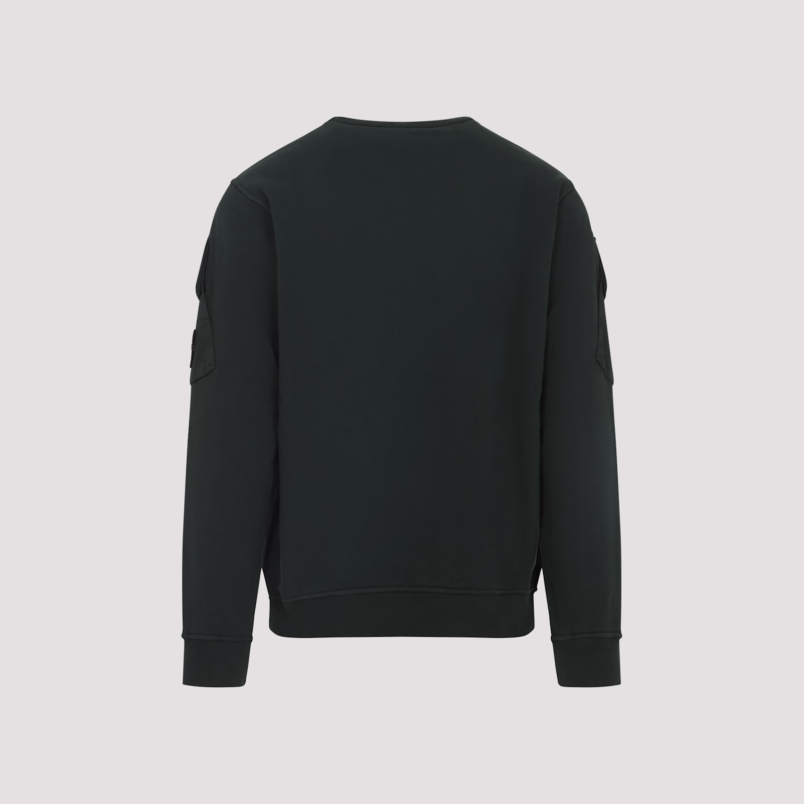 Stone Island Crewneck Sweatshirt In Brushed Organic Cotton In Green