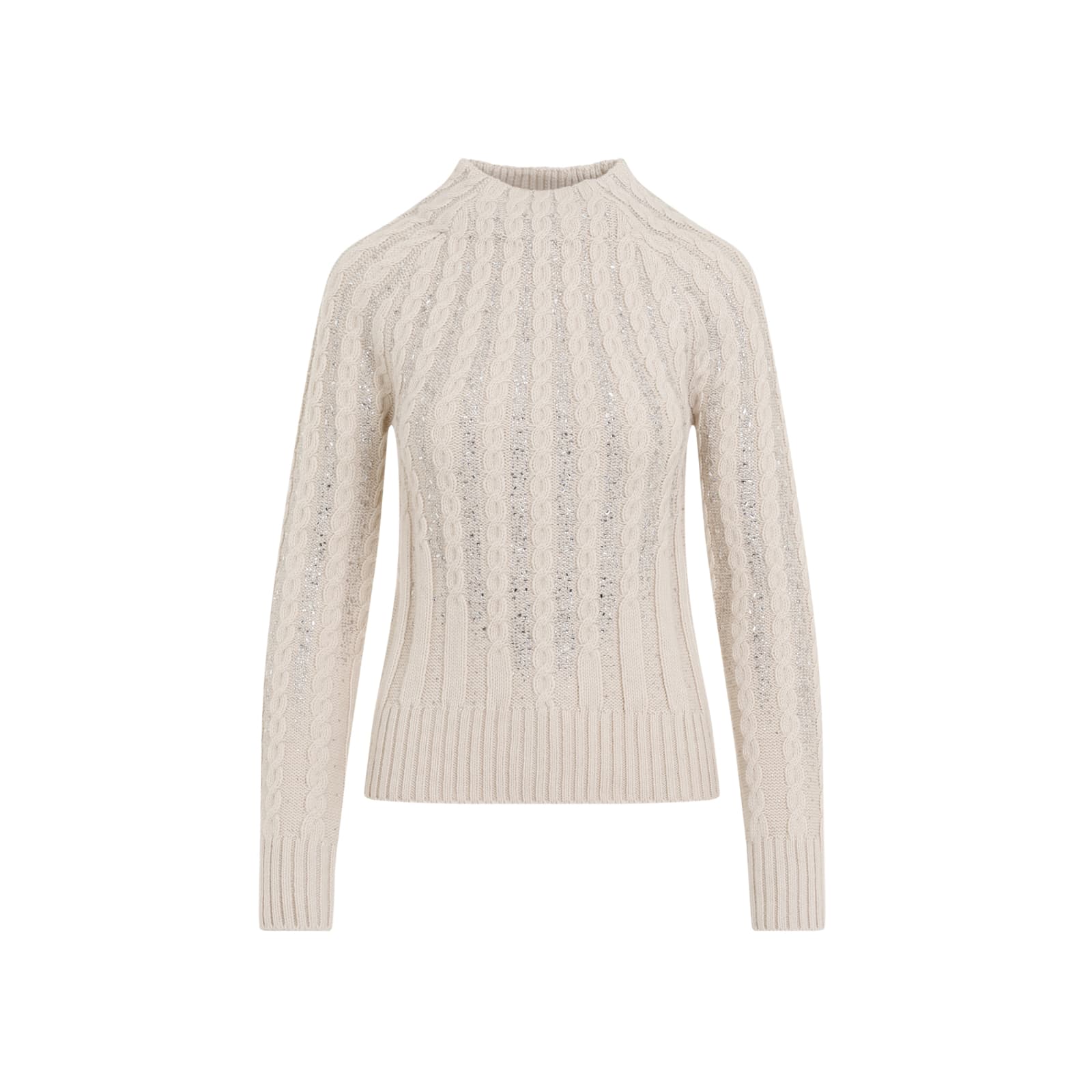 Shop Ermanno Scervino Virgin Wool Turtleneck In White Smok