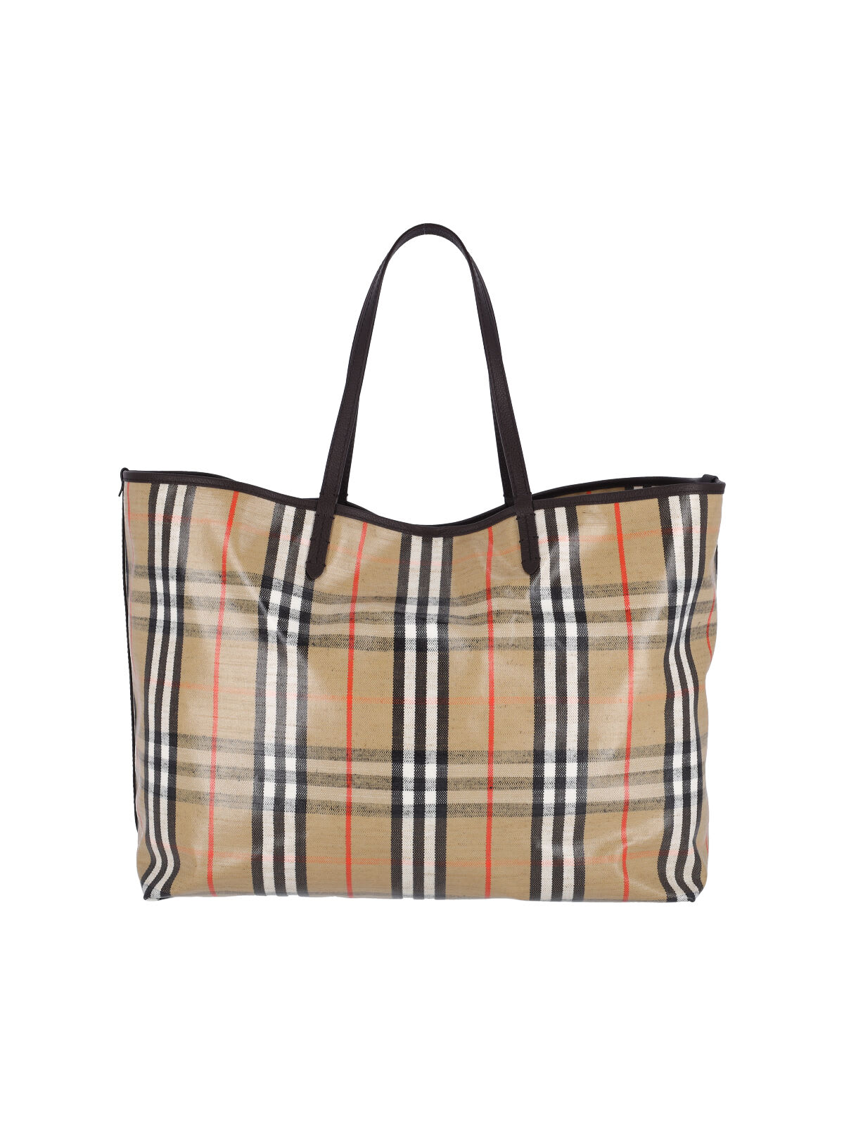 Burberry Womens Highlands Medium Cotton-blend Tote Bag Sand In Neutral