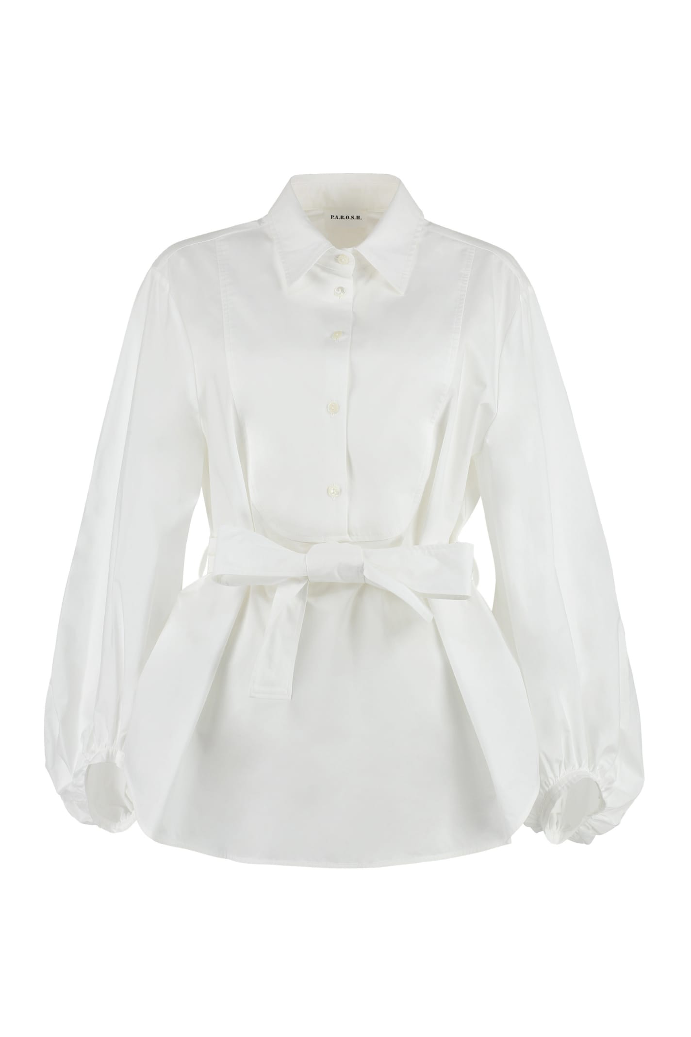 Shop P.a.r.o.s.h Cotton Shirt In White