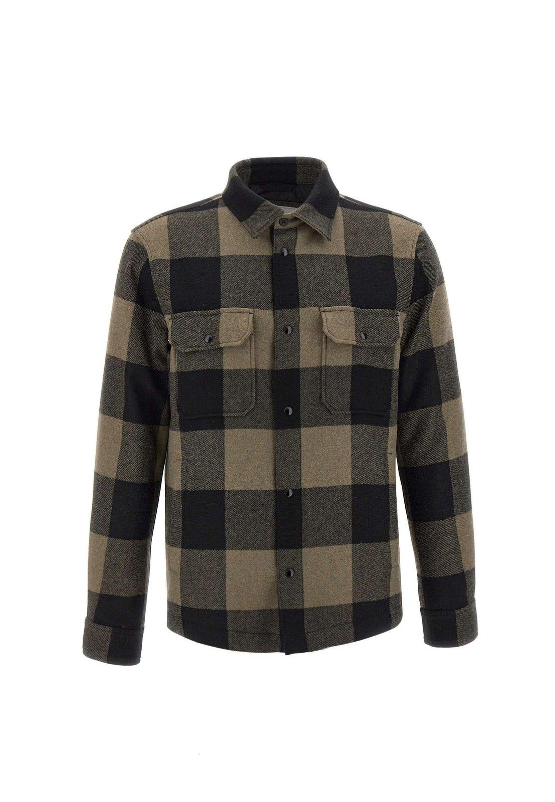 Woolrich Giacca Camicia Alaskan Check In Green Bufalo