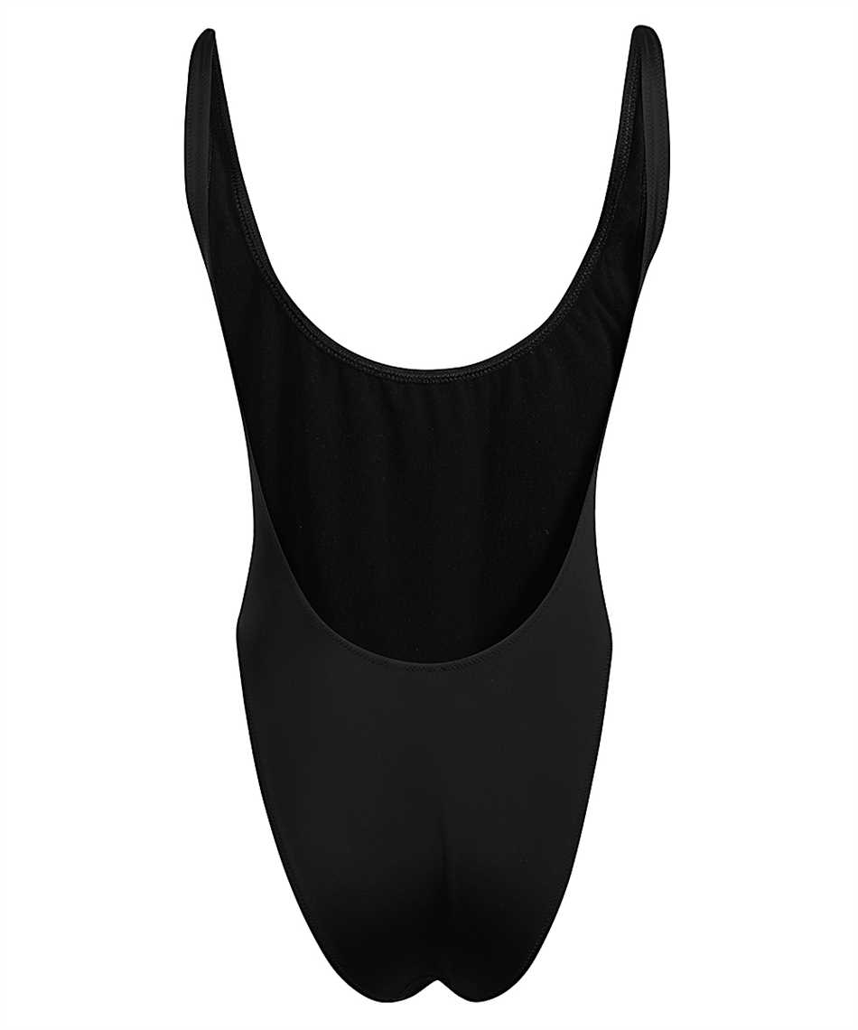 Diesel Solid Color Bfsw-pamela One-piece Swimsuit With Printed Logo In Black