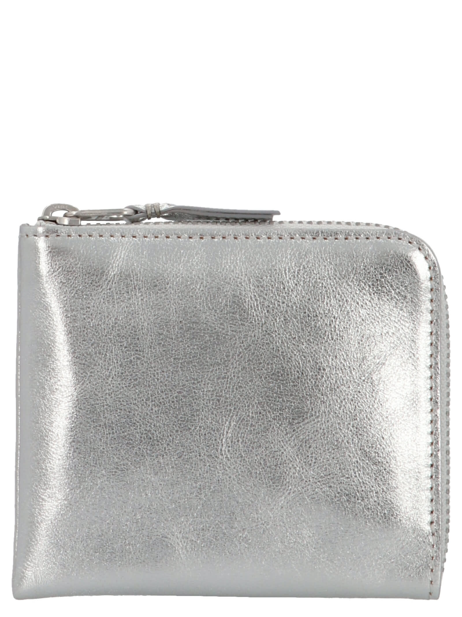 Comme Des Garçons Gold Line Wallet In Silver
