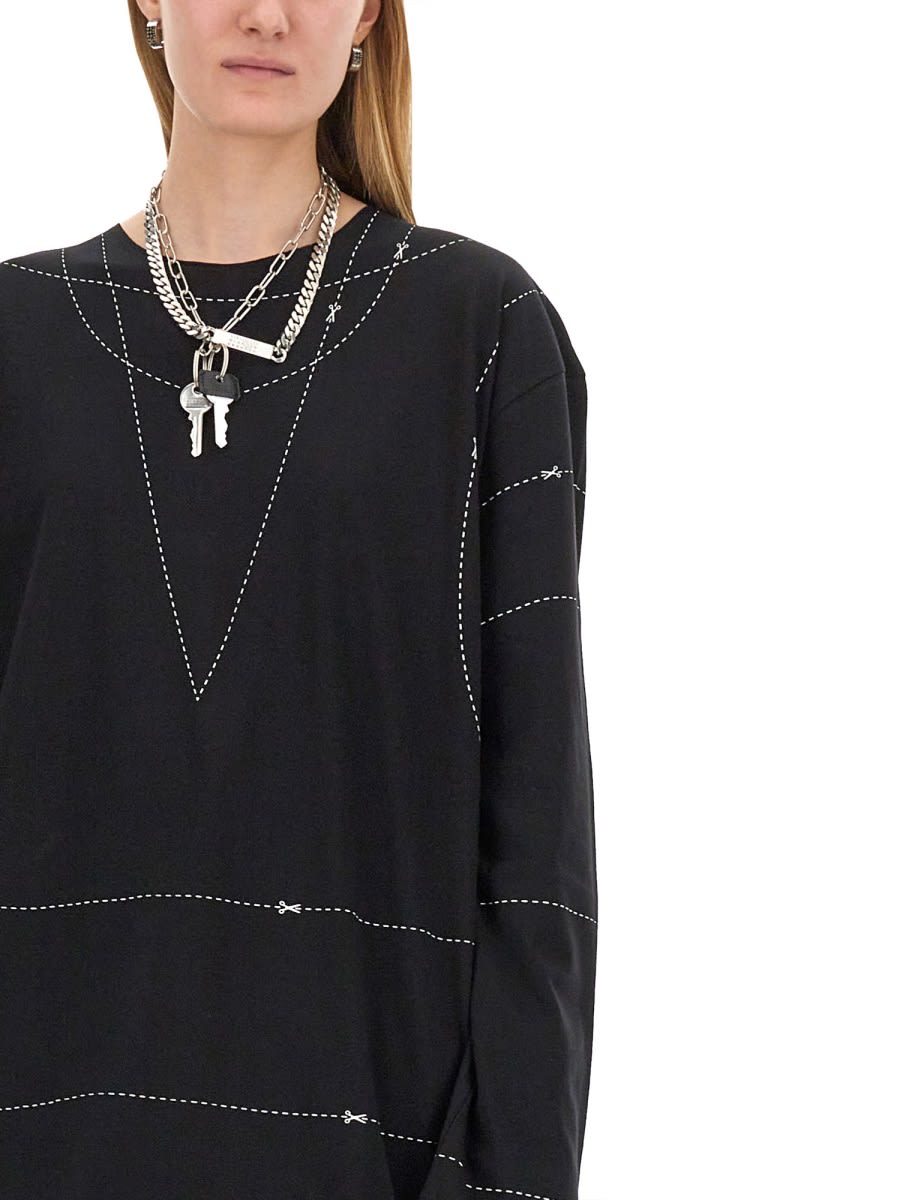 Shop Mm6 Maison Margiela Jersey In Black