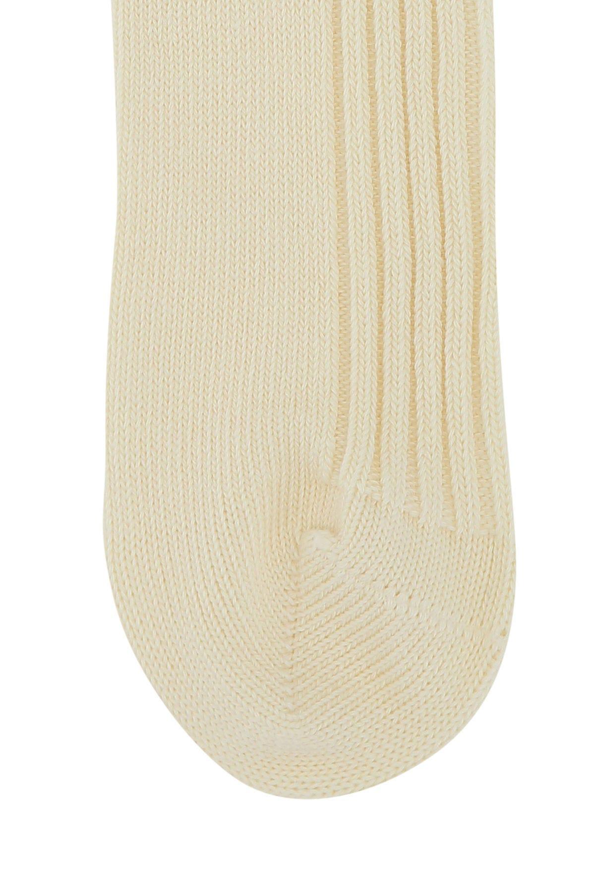 Shop Ami Alexandre Mattiussi Ivory Stretch Cotton Blend Socks Set In Off White