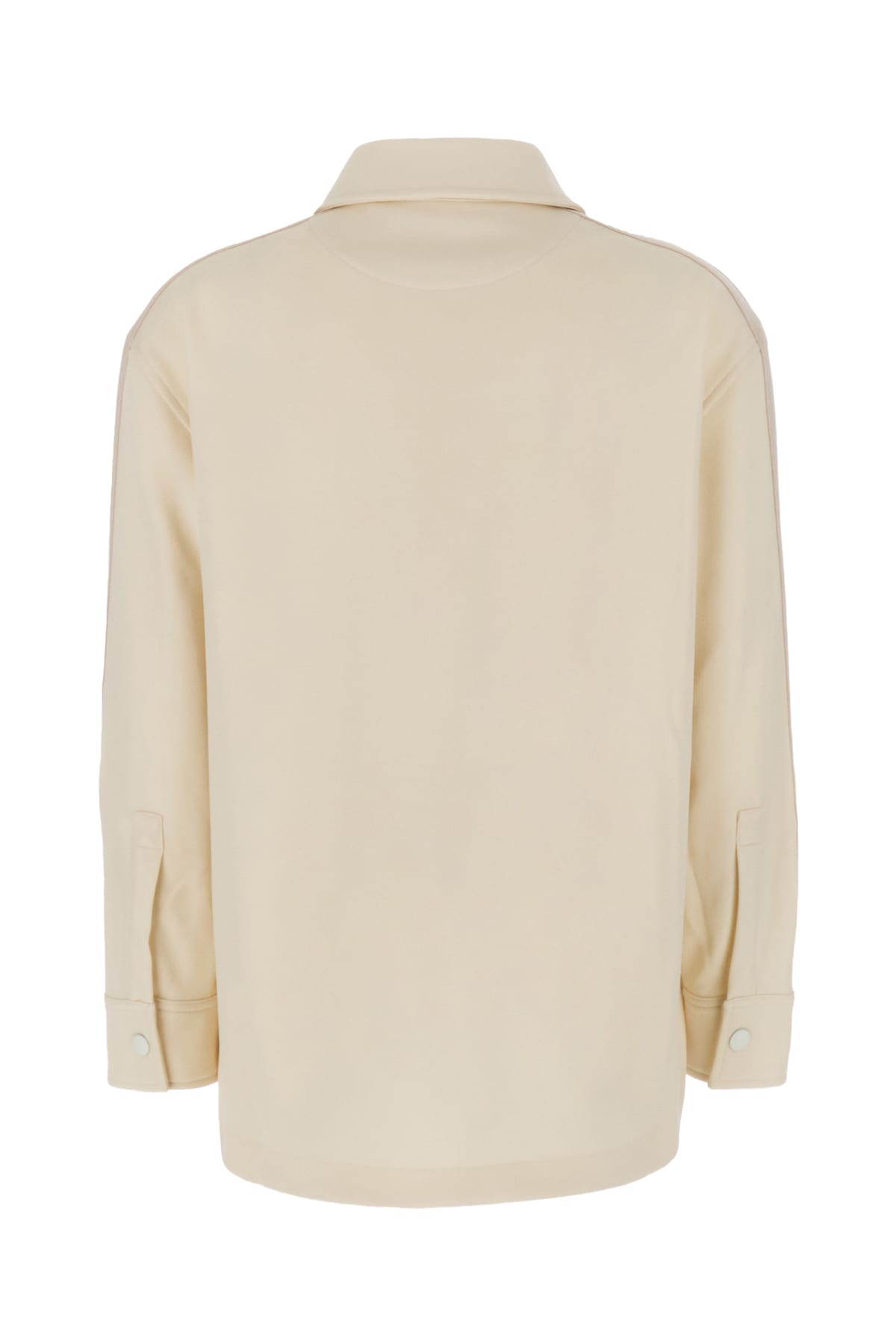 Shop Palm Angels Ivory Polyester Oversize Shirt In 0403