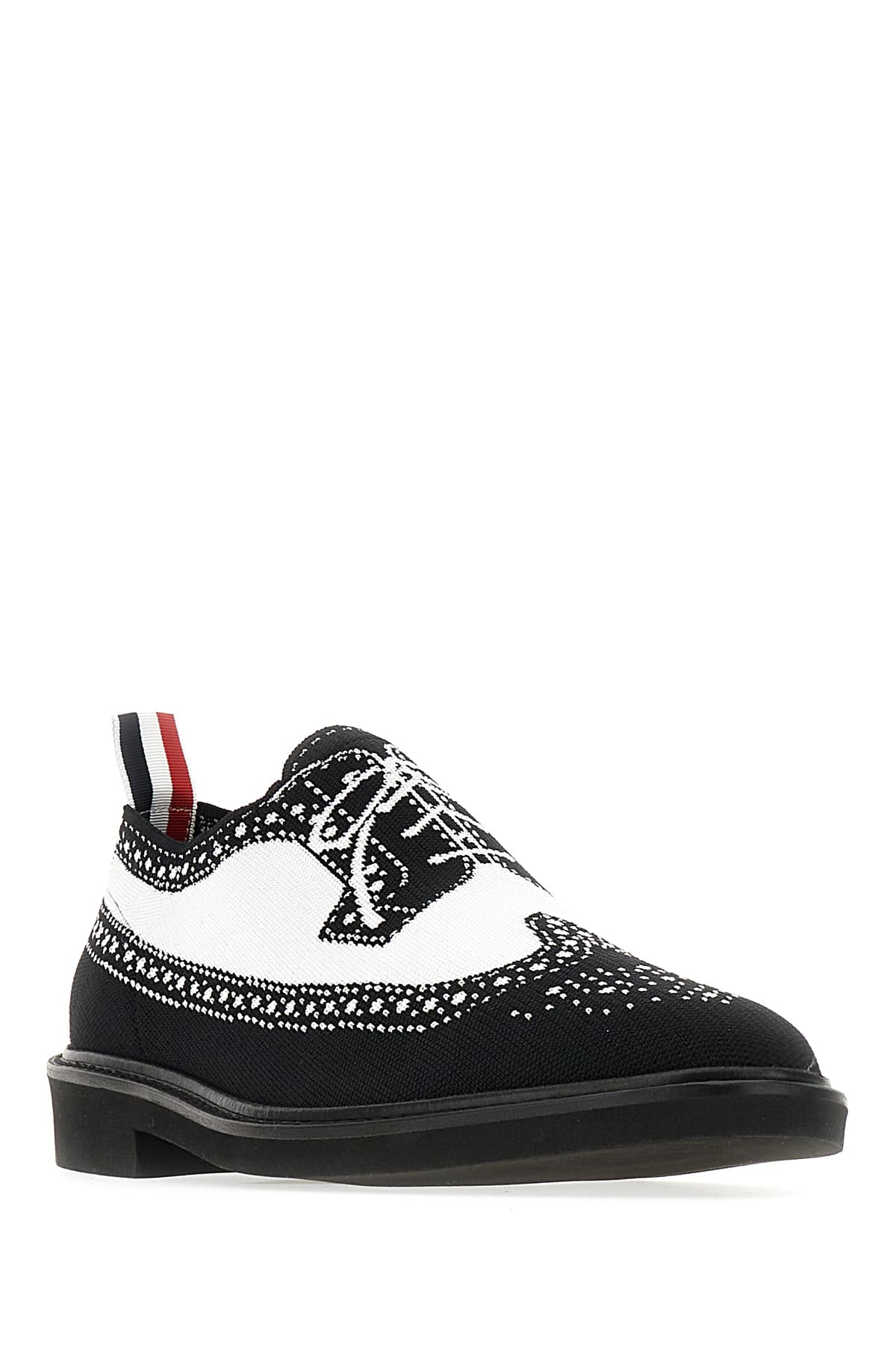 Shop Thom Browne Embroidered Elastane Trompe Lâ Oeil Loafers In 980