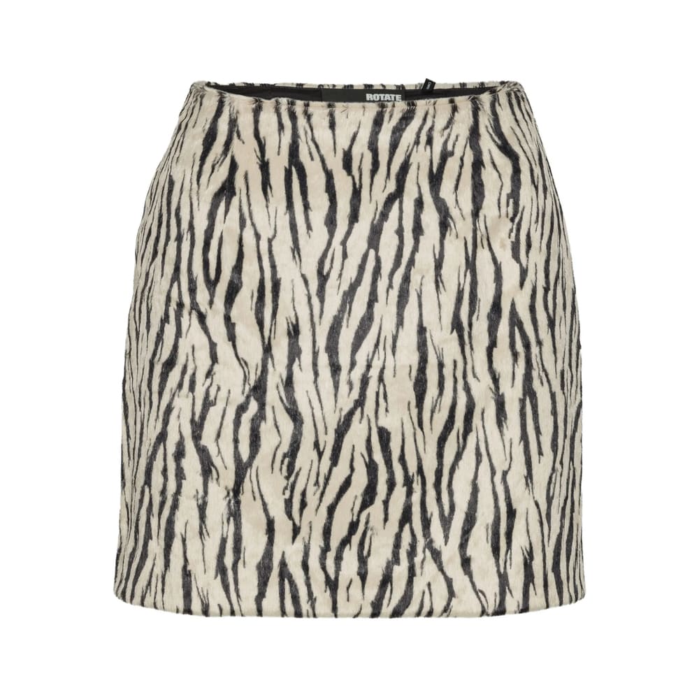 Rotate Birger Christensen Rotate Animal Print Textured Skirt With Form-fitting Design In Multi