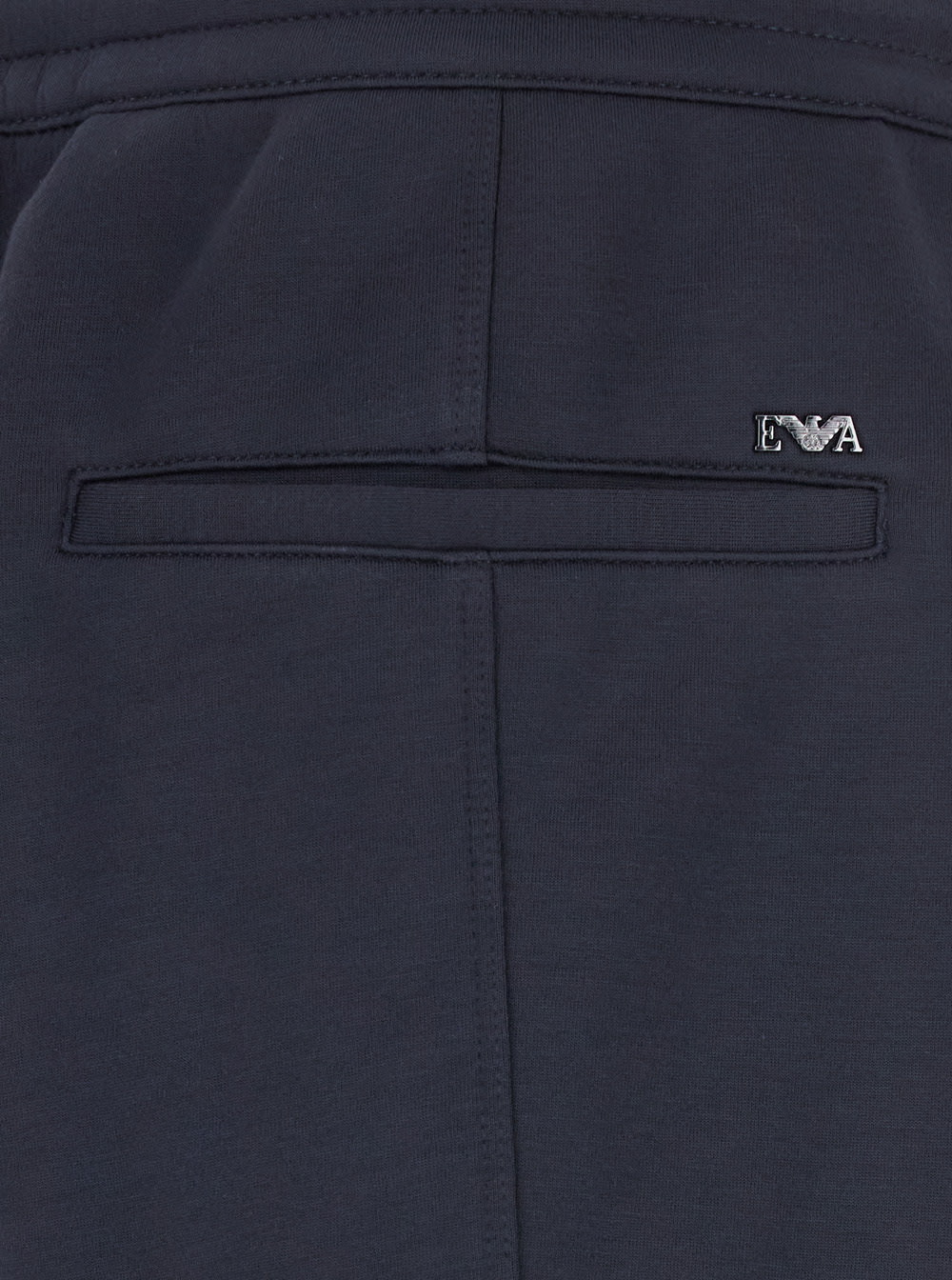 Emporio Armani Blue Pants With Logo Detail In Blue