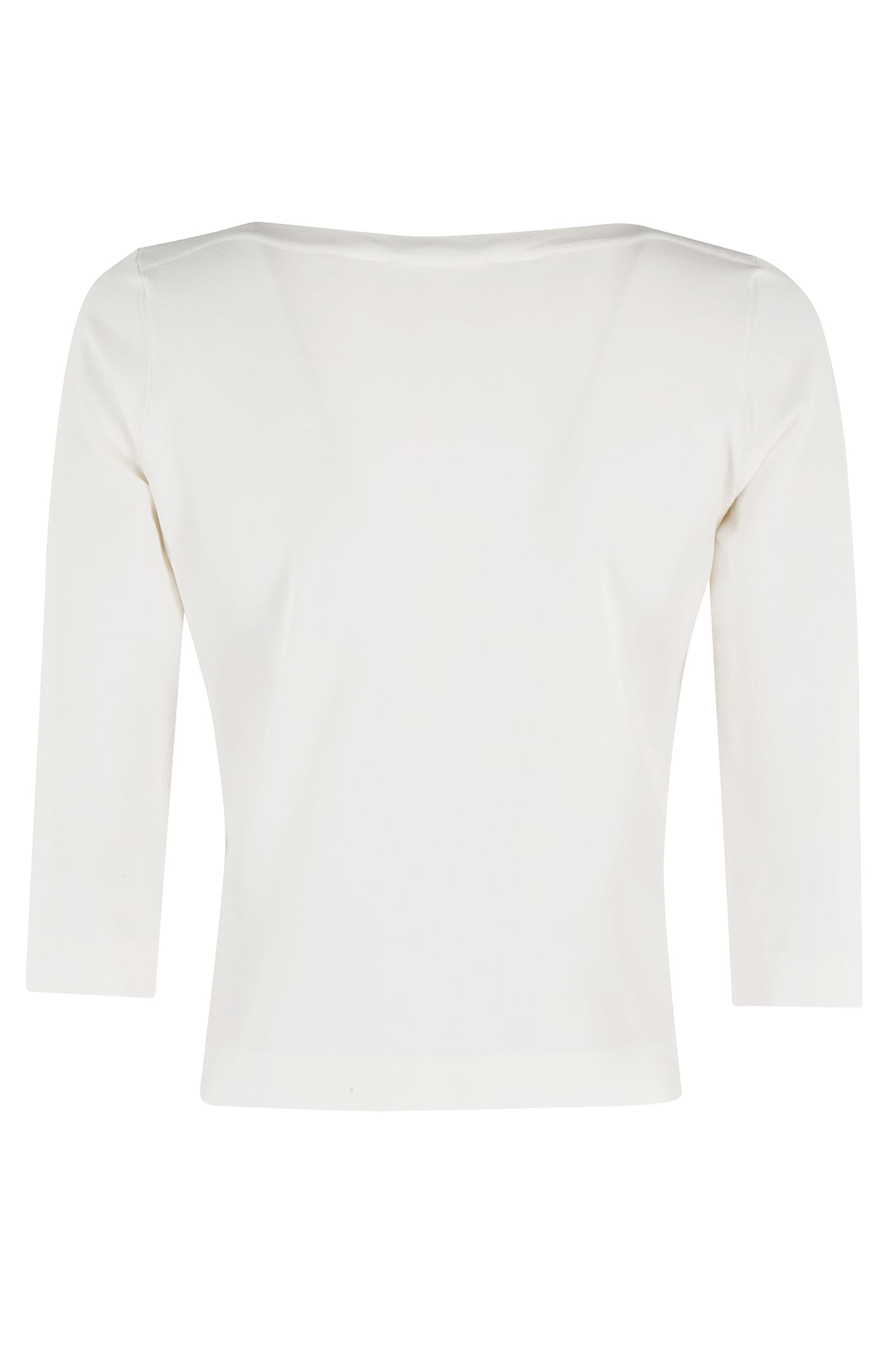 Roberto Collina Solid Color Lightweight Top With Boat Neckline