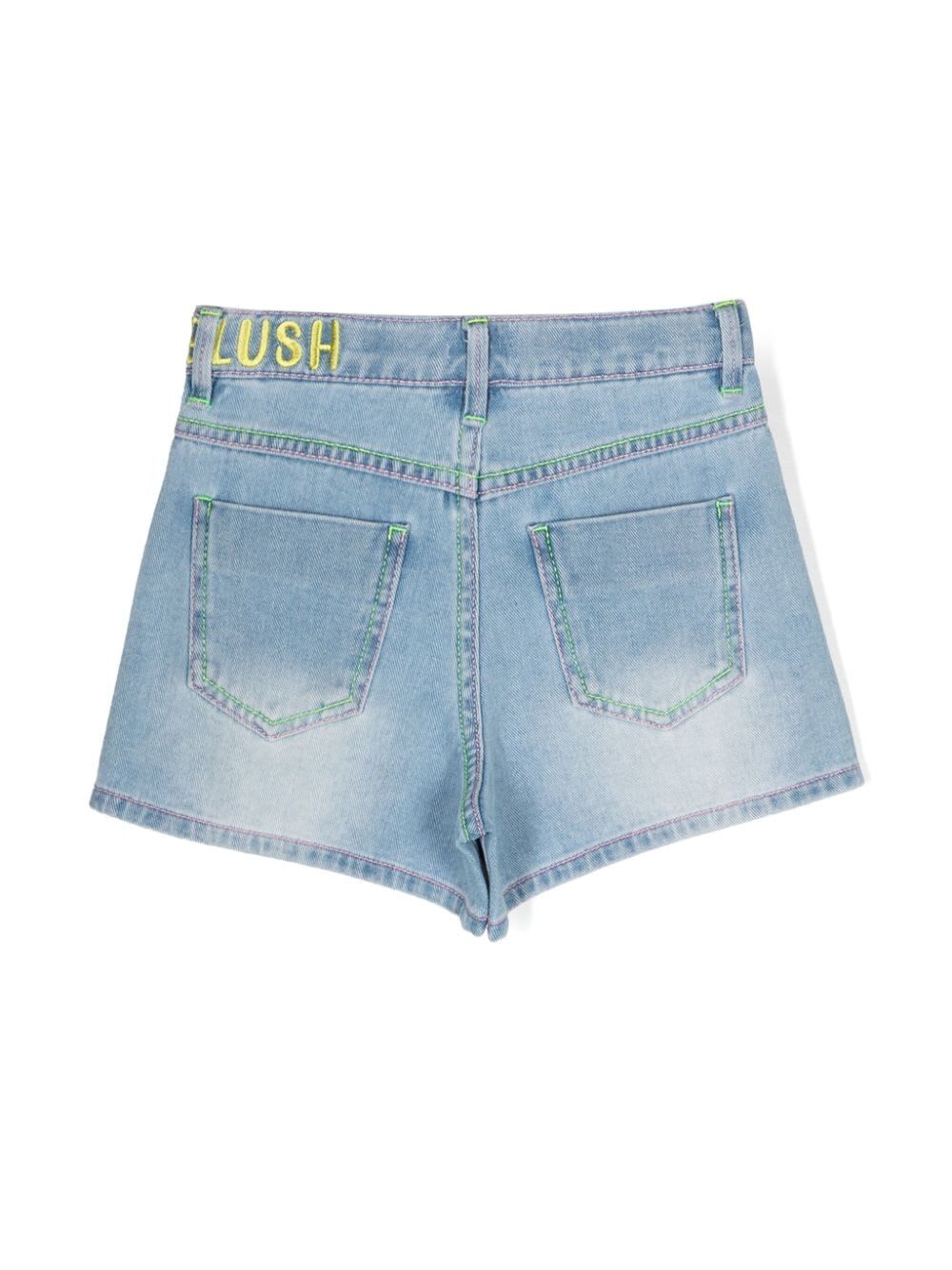 Shop Billieblush Denim Shorts In Double Stone Bleach