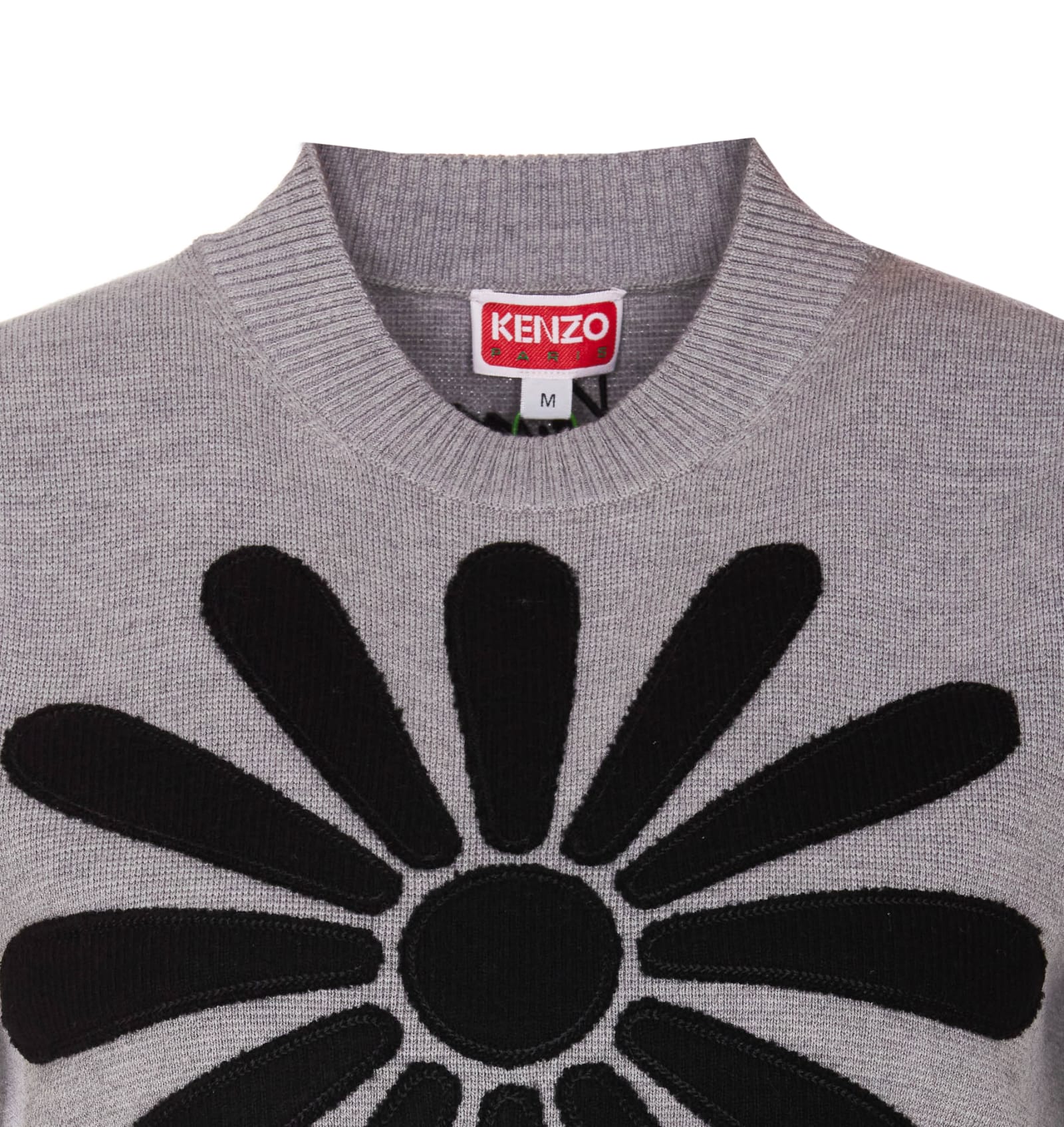 Shop Kenzo Marguerite Placed Top  In Grey