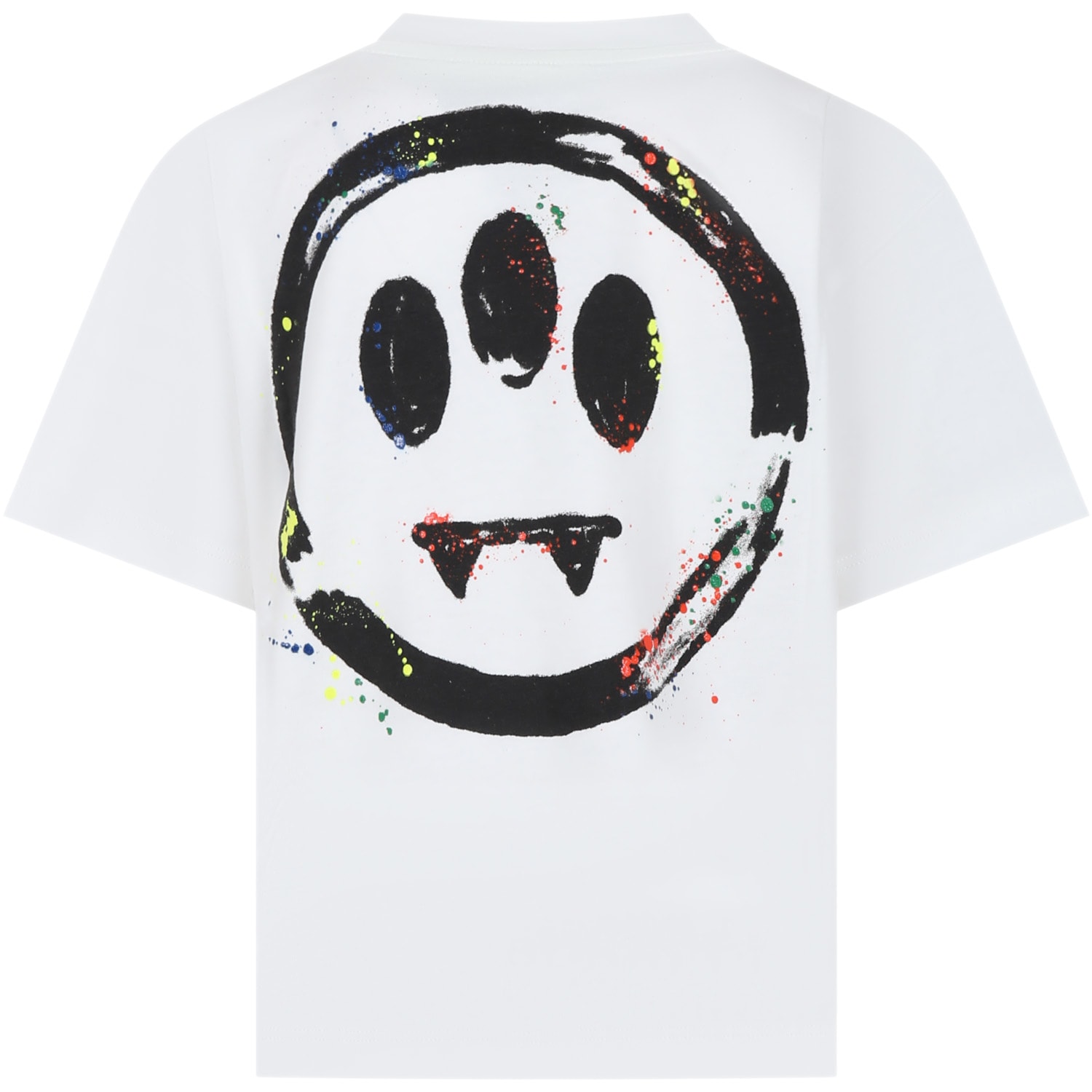 Barrow White T-shirt For Kids With Logo In Off White