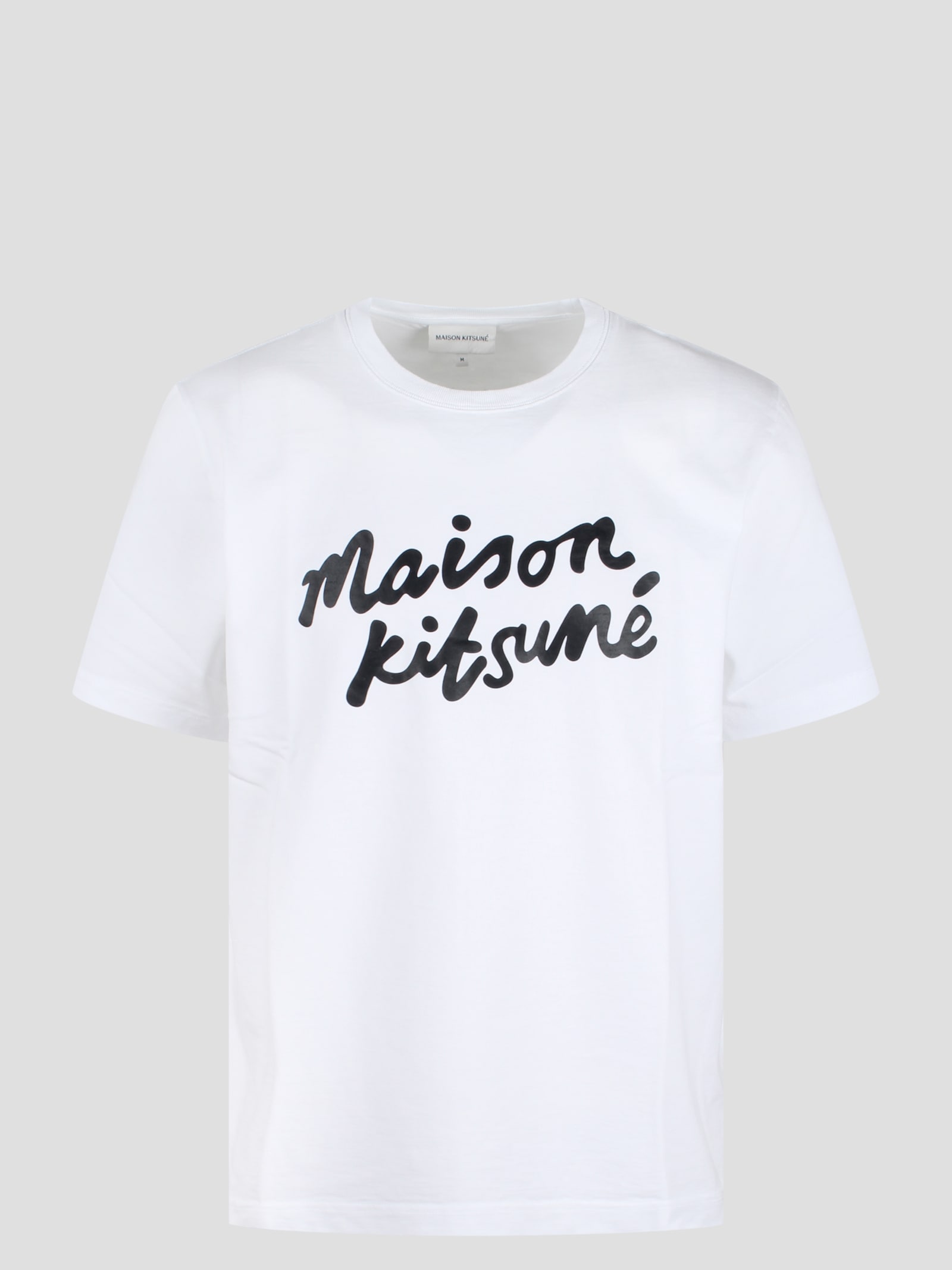 Shop Maison Kitsuné Maison Kitsune Handwriting T-shirt In White