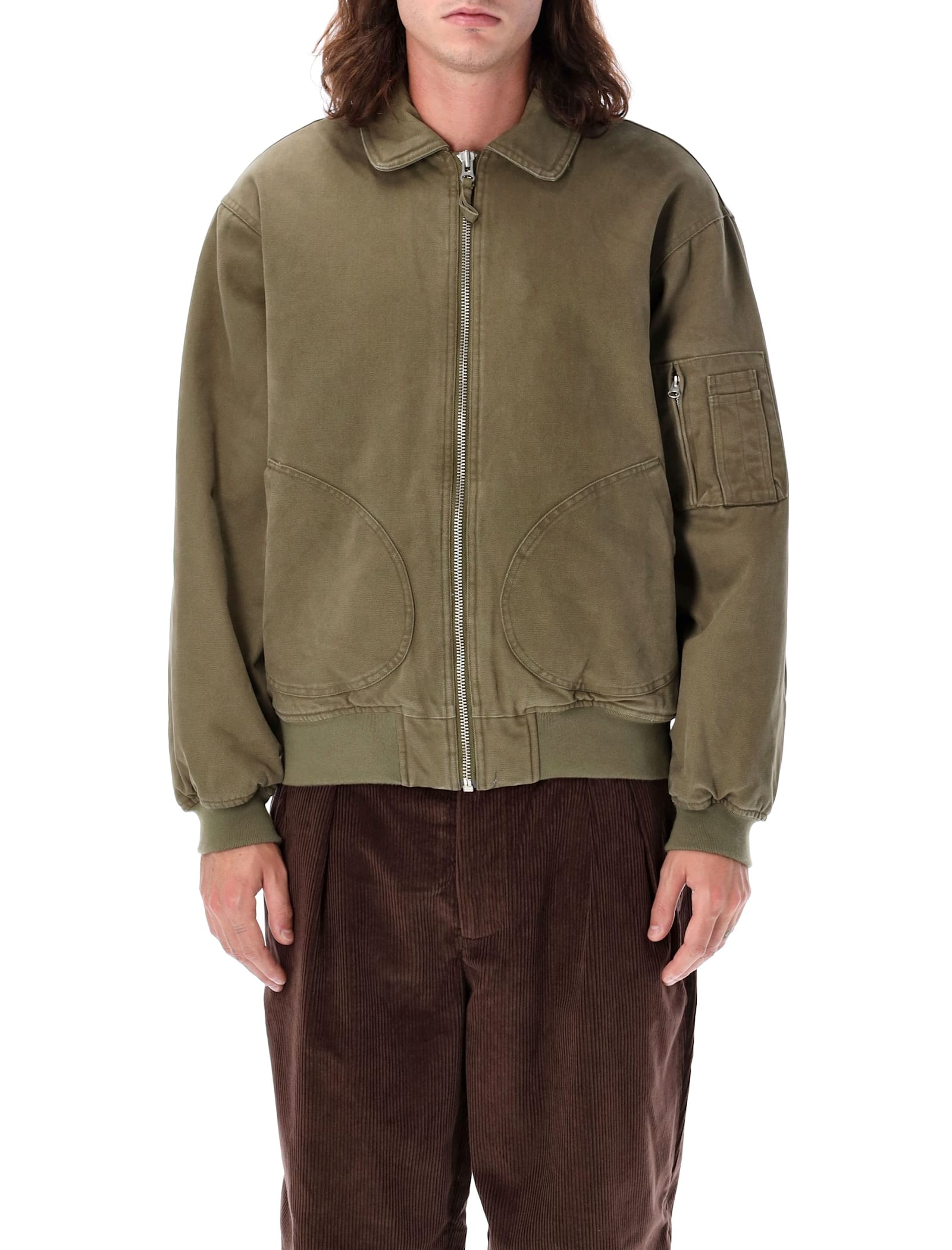 Shop Pop Trading Company Bomber Jacket In Olive