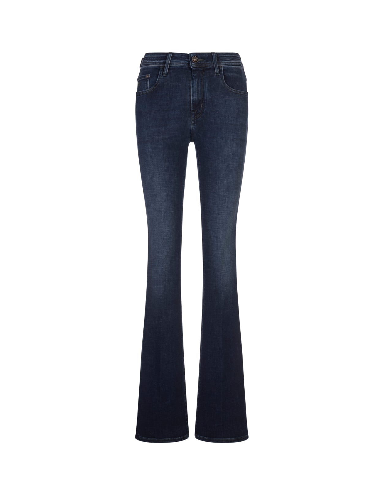 Shop Jacob Cohen Vivian Bootcut Jeans In Medium Blue Power Stretch Denim