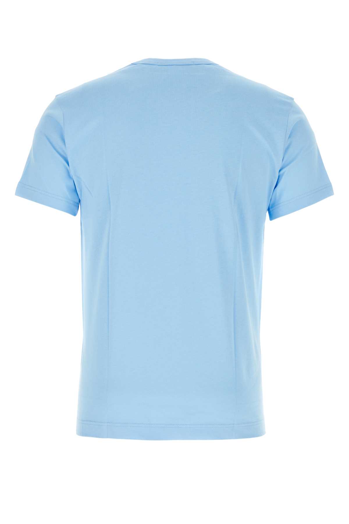 Shop Comme Des Garçons Light Blue Cotton T-shirt