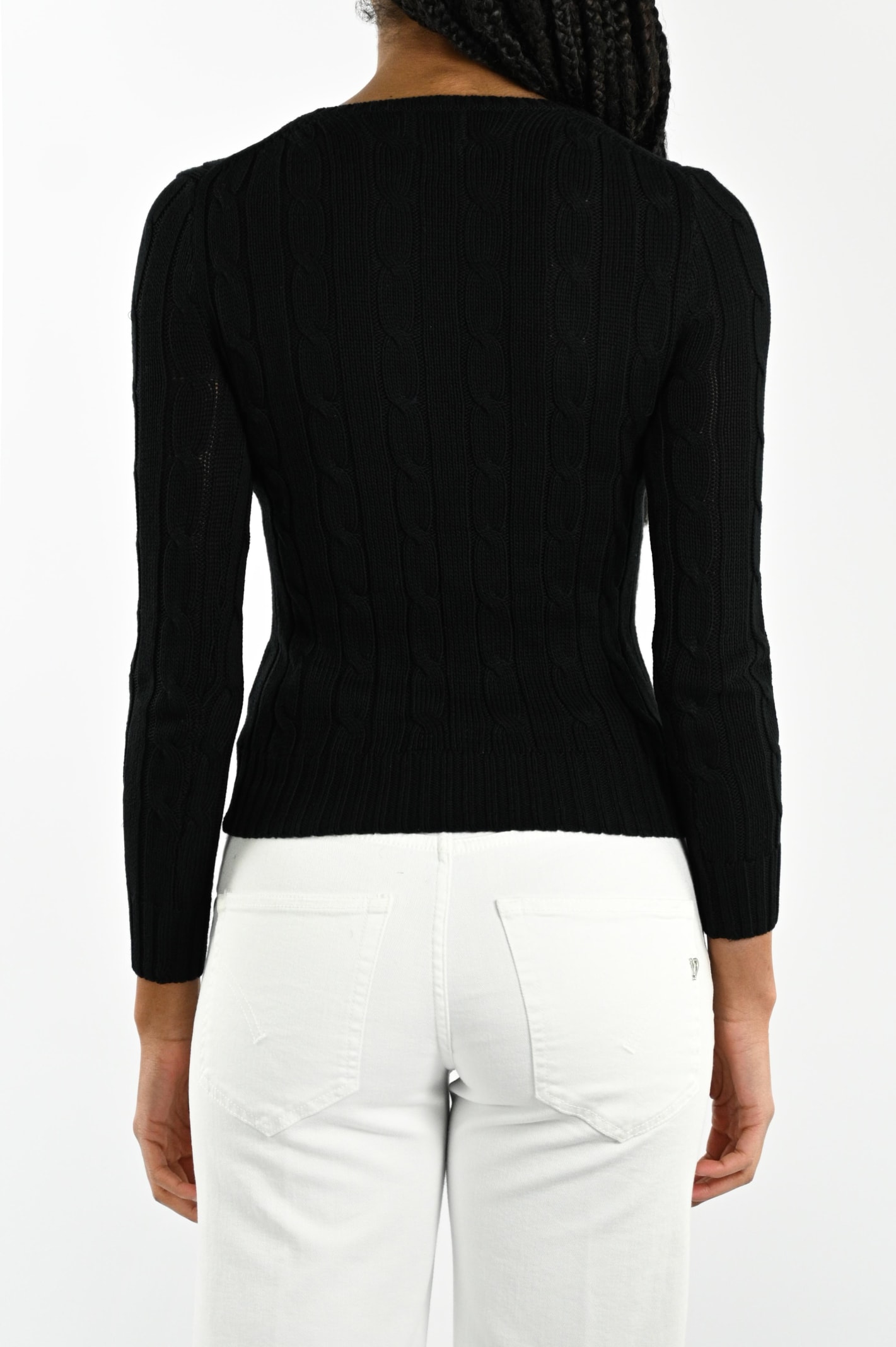 Shop Polo Ralph Lauren Crew Neck Sweater In Black