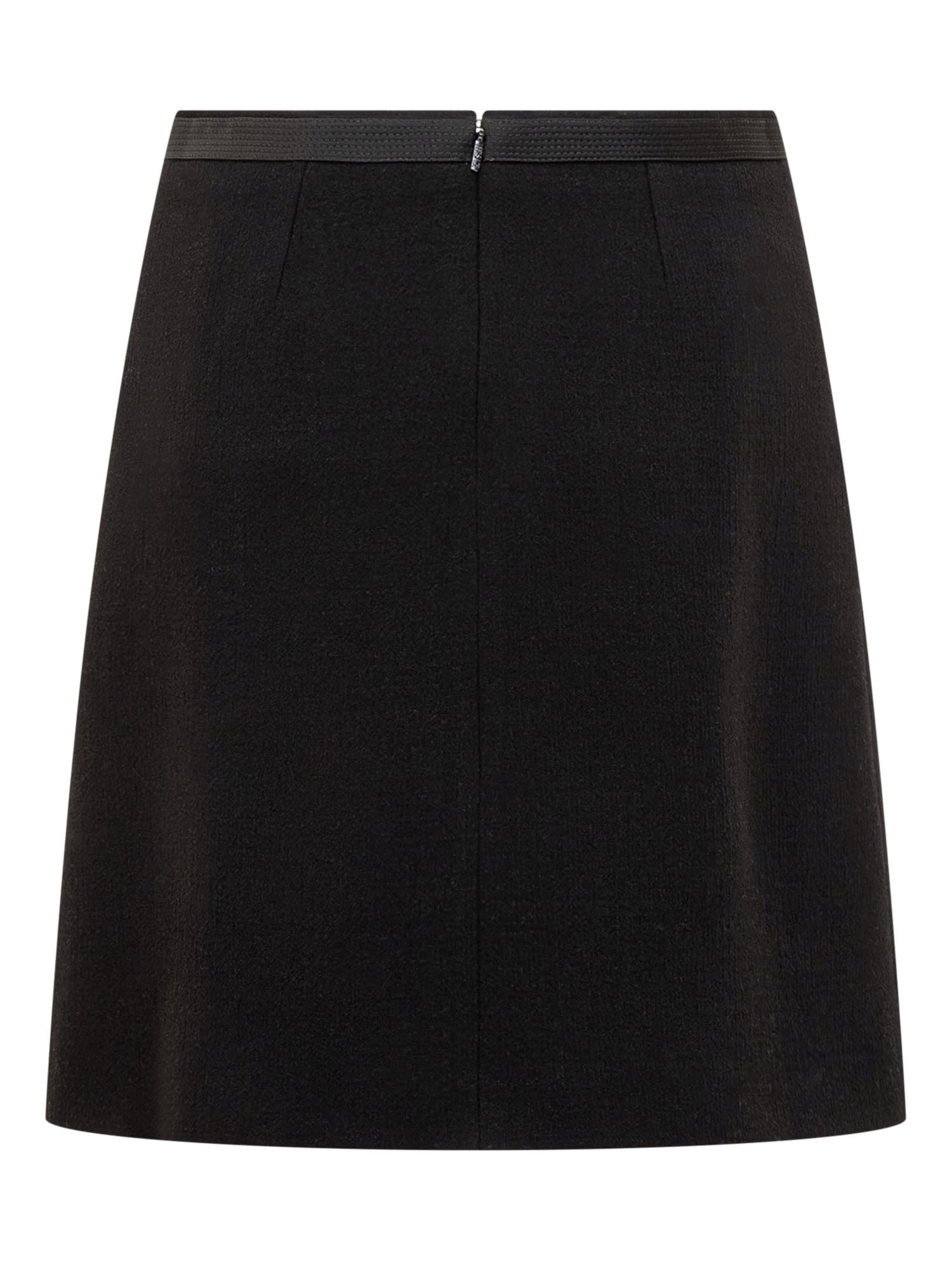 Shop Versace Skirt With Medua 95 In Black