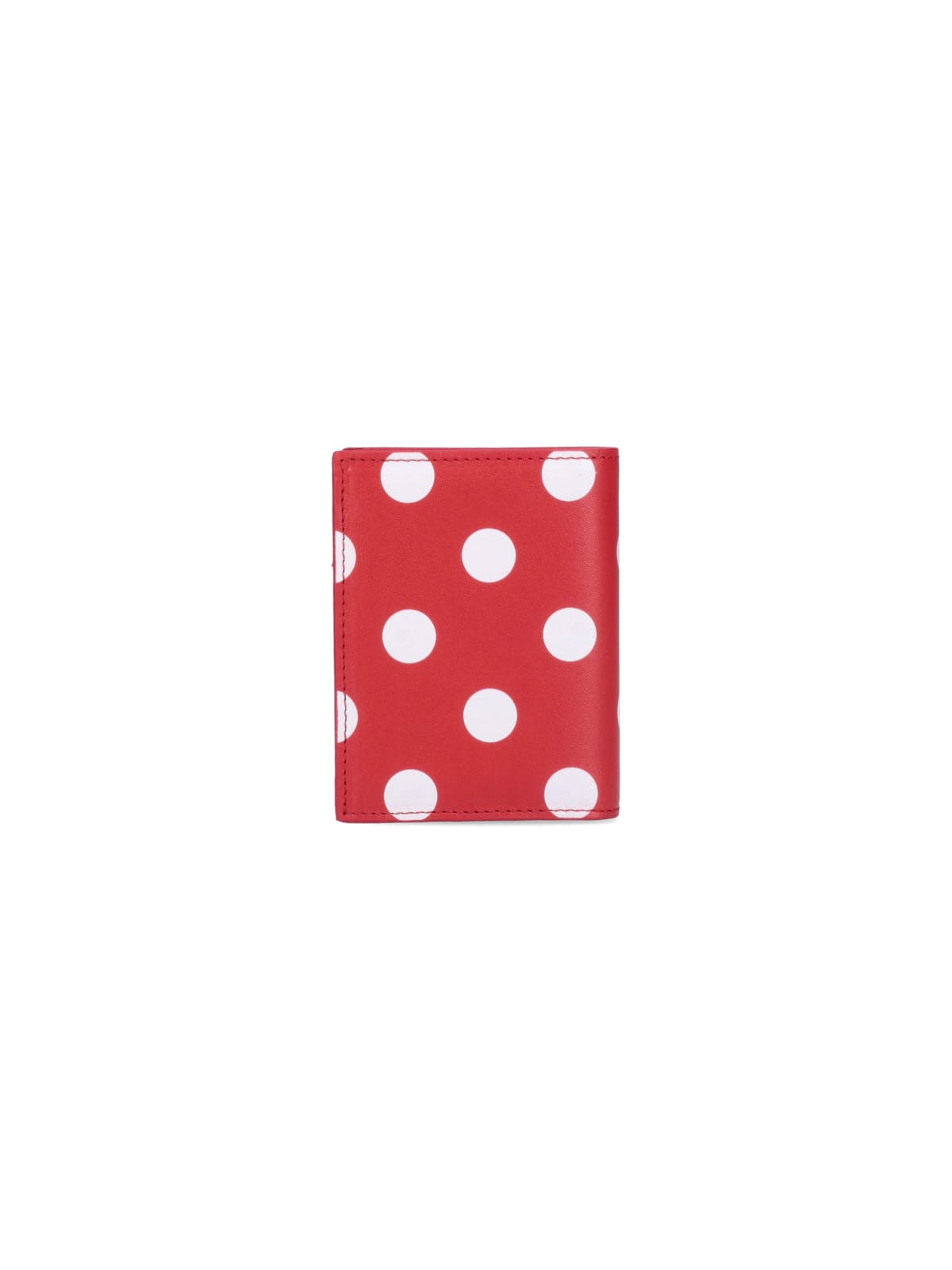 Shop Comme Des Garçons Bi-fold Wallet Polka Dots In Red