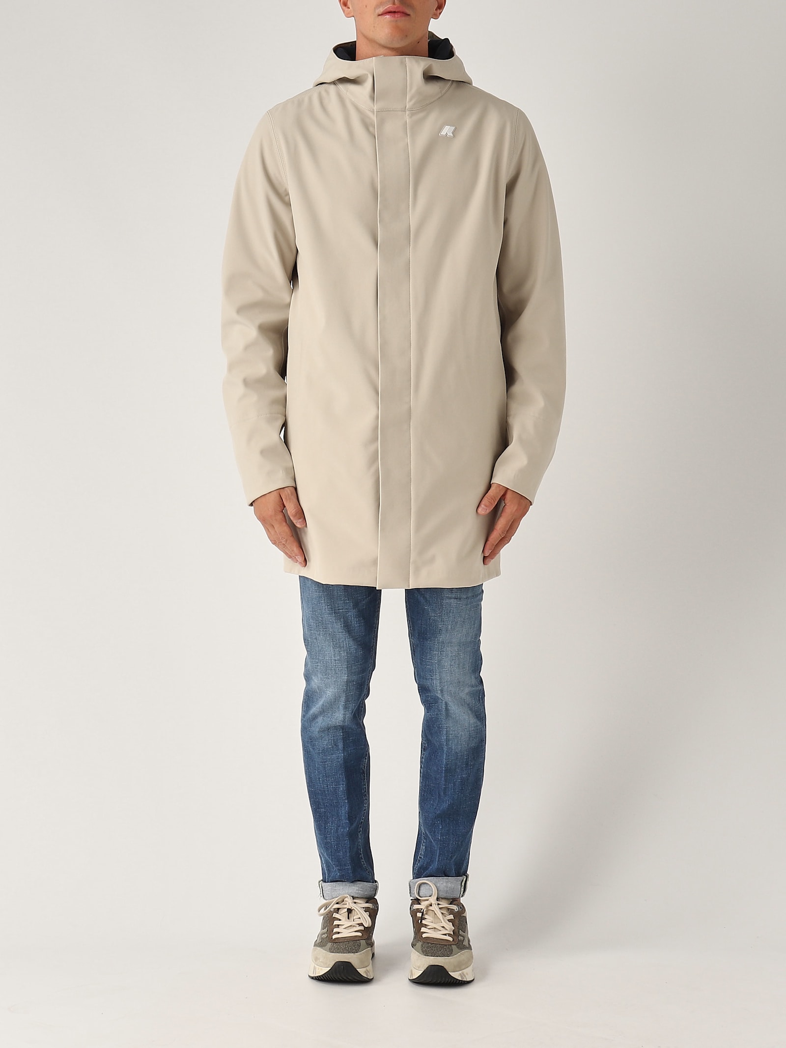 Shop K-way Marlyn Bonded Jacket In Beige